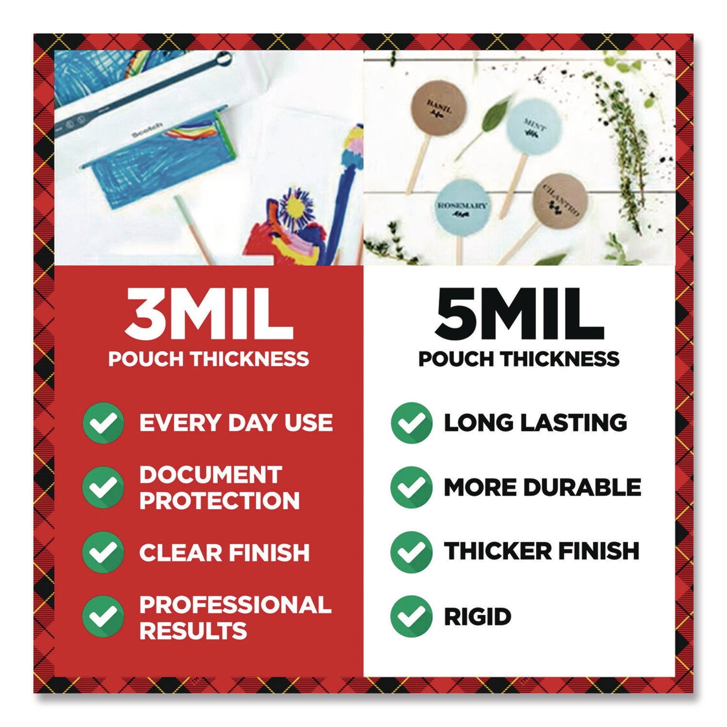 Scotch™ Laminating Pouches, 3 mil, 8.9" x 11.4", Clear, 150/Pack