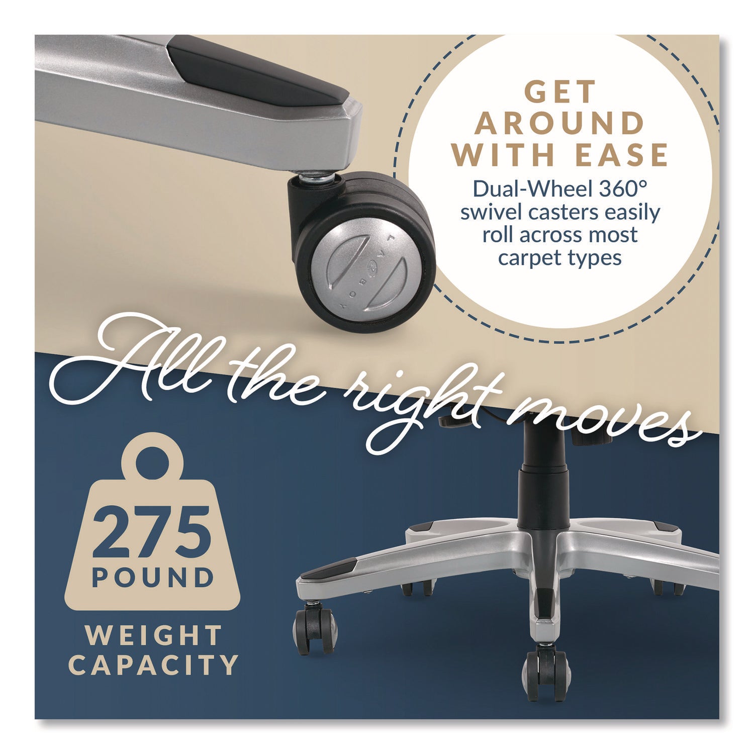 La-Z-Boy® Meyer Bonded Leather Executive Chair, Supports Up to 275 lb, 19" x 22.75", Navy Seat, Navy/Back, Silver Base