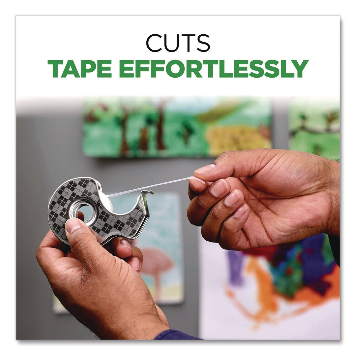 Scotch® Stainless Steel Refillable Tape Dispenser with 2 Rolls 0.75" x 550" Tape