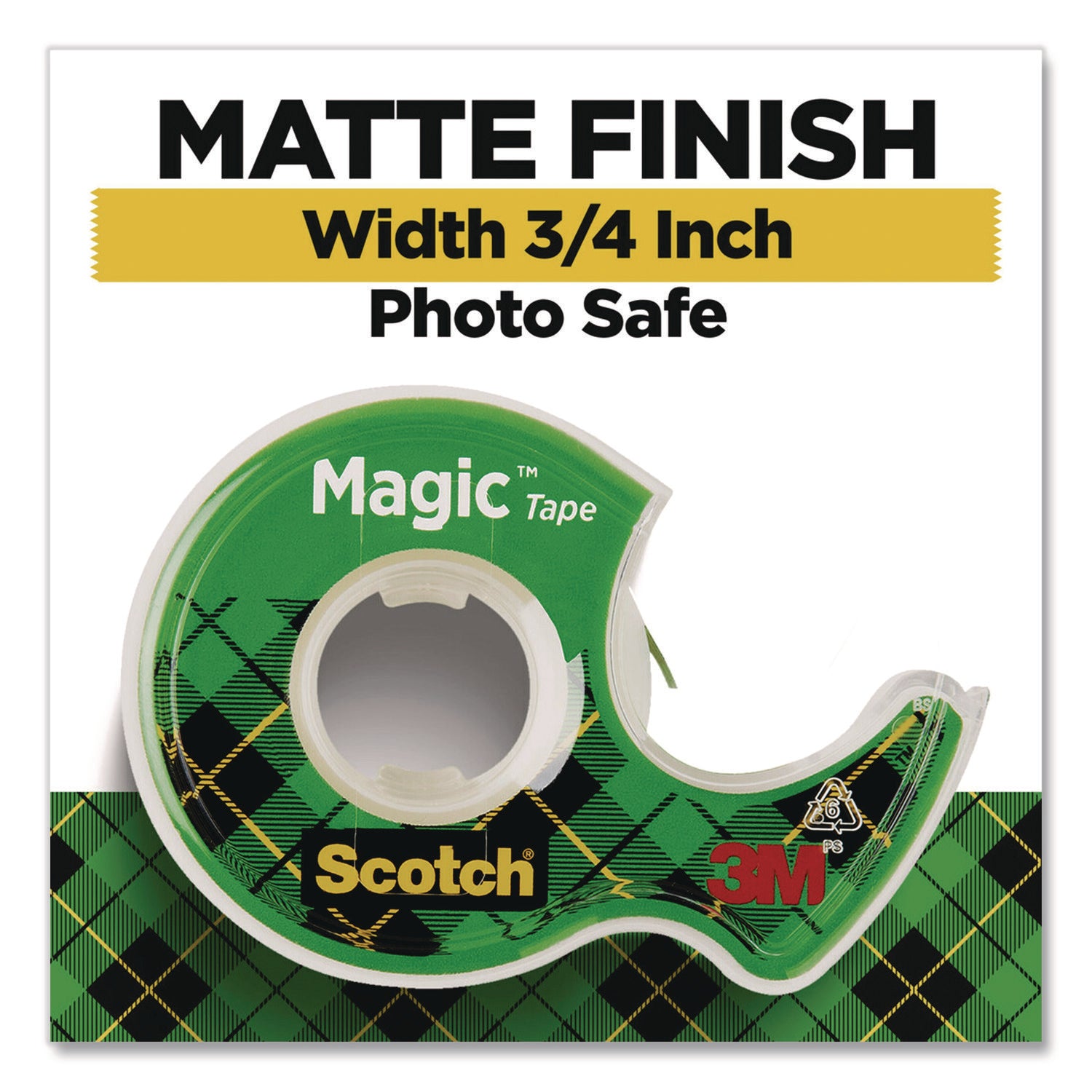 Scotch® Magic Tape in Handheld Dispenser, 1" Core, 0.75" x 24.9 ft., Clear, 2/Pack