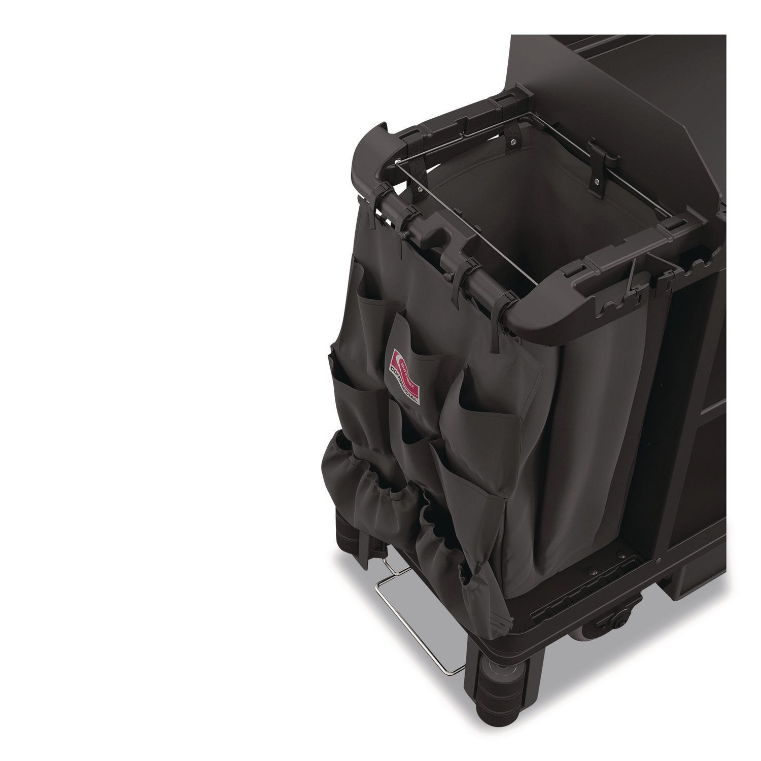 Suncast Commercial® 8-Pocket Organizer for Suncast Commercial Full-Size and Compact Housekeeping Carts, 19.5" x 1.67" x 26.83", Black