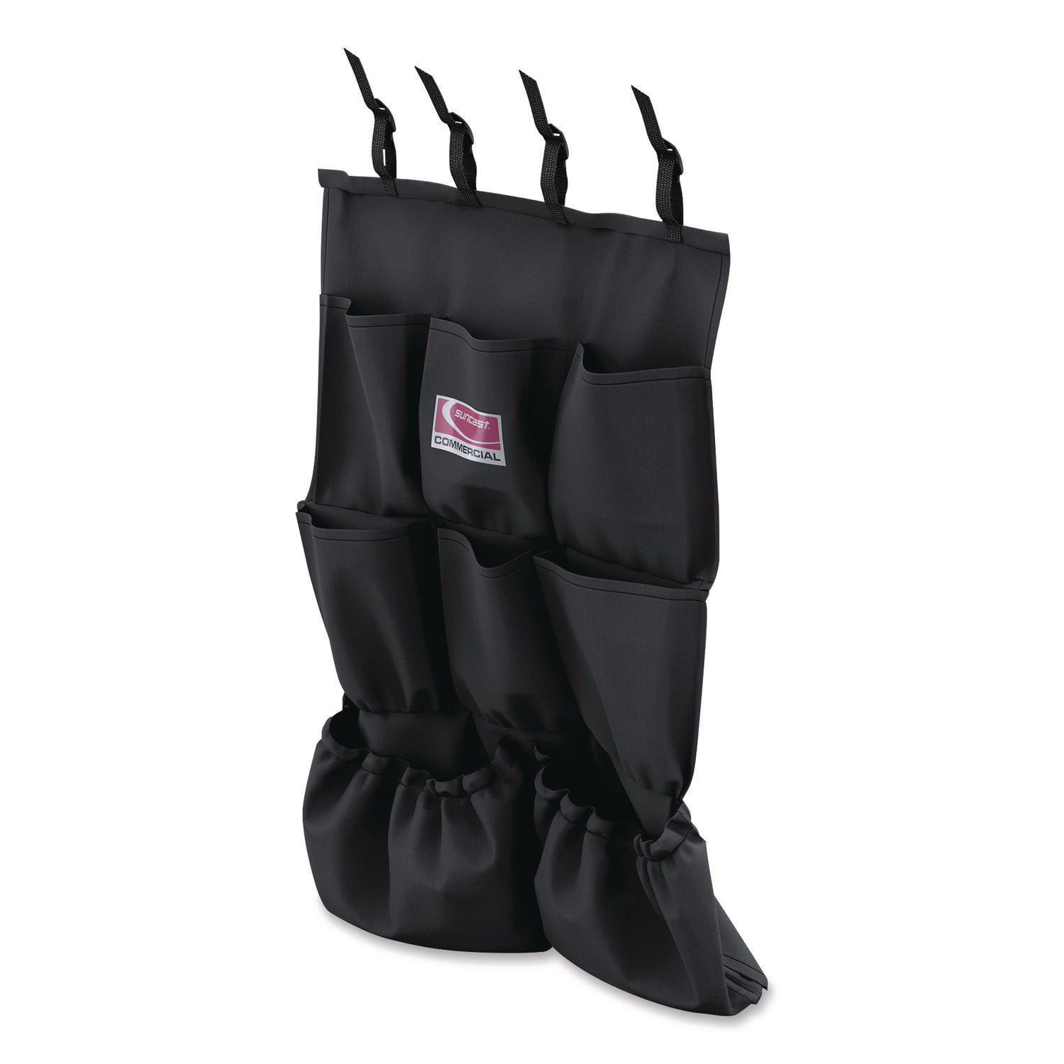 Suncast Commercial® 8-Pocket Organizer for Suncast Commercial Full-Size and Compact Housekeeping Carts, 19.5" x 1.67" x 26.83", Black