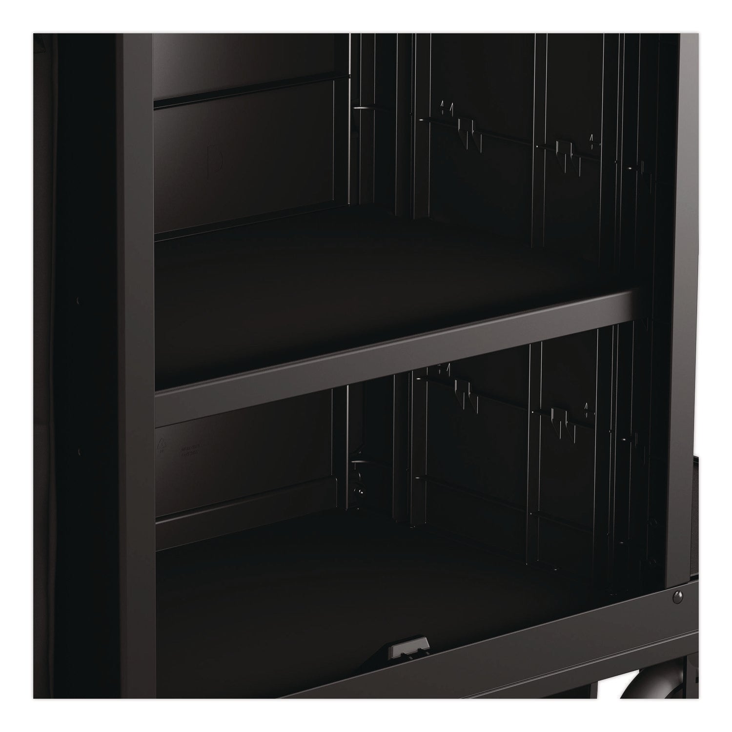 Suncast Commercial® Adjustable Shelf for Suncast Commercial Full-Size Housekeeping Carts HKC1000/HKC2000, Plastic, Black