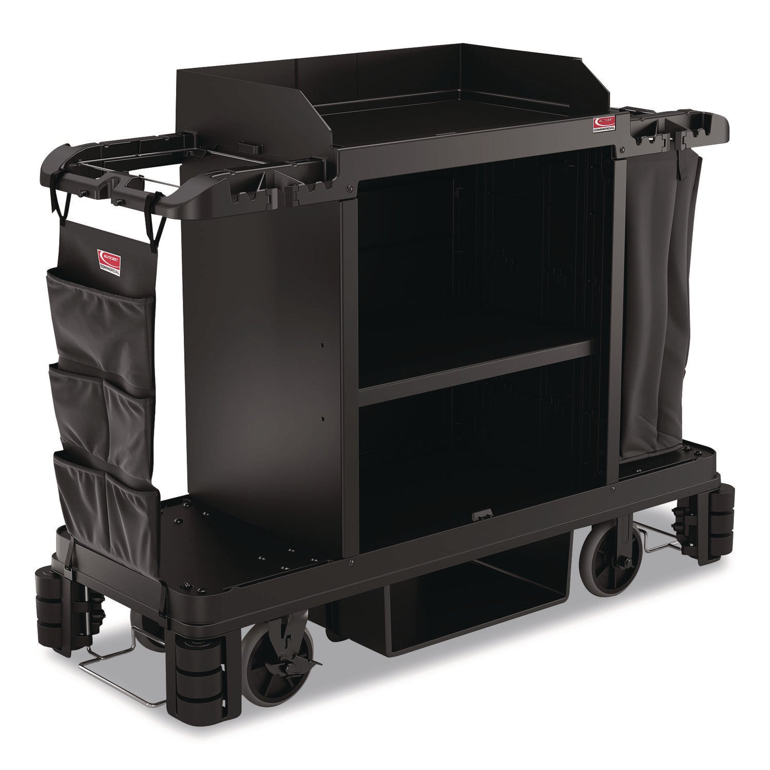 Suncast Commercial® Linen Strap Bag for Suncast Commercial Full-Size and Compact Housekeeping Carts, 16.25" x 1" x 31.75", Black