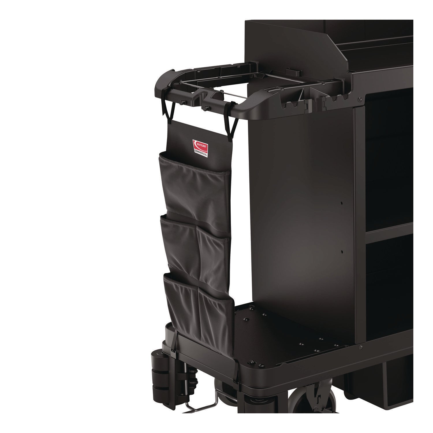 Suncast Commercial® Linen Strap Bag for Suncast Commercial Full-Size and Compact Housekeeping Carts, 16.25" x 1" x 31.75", Black