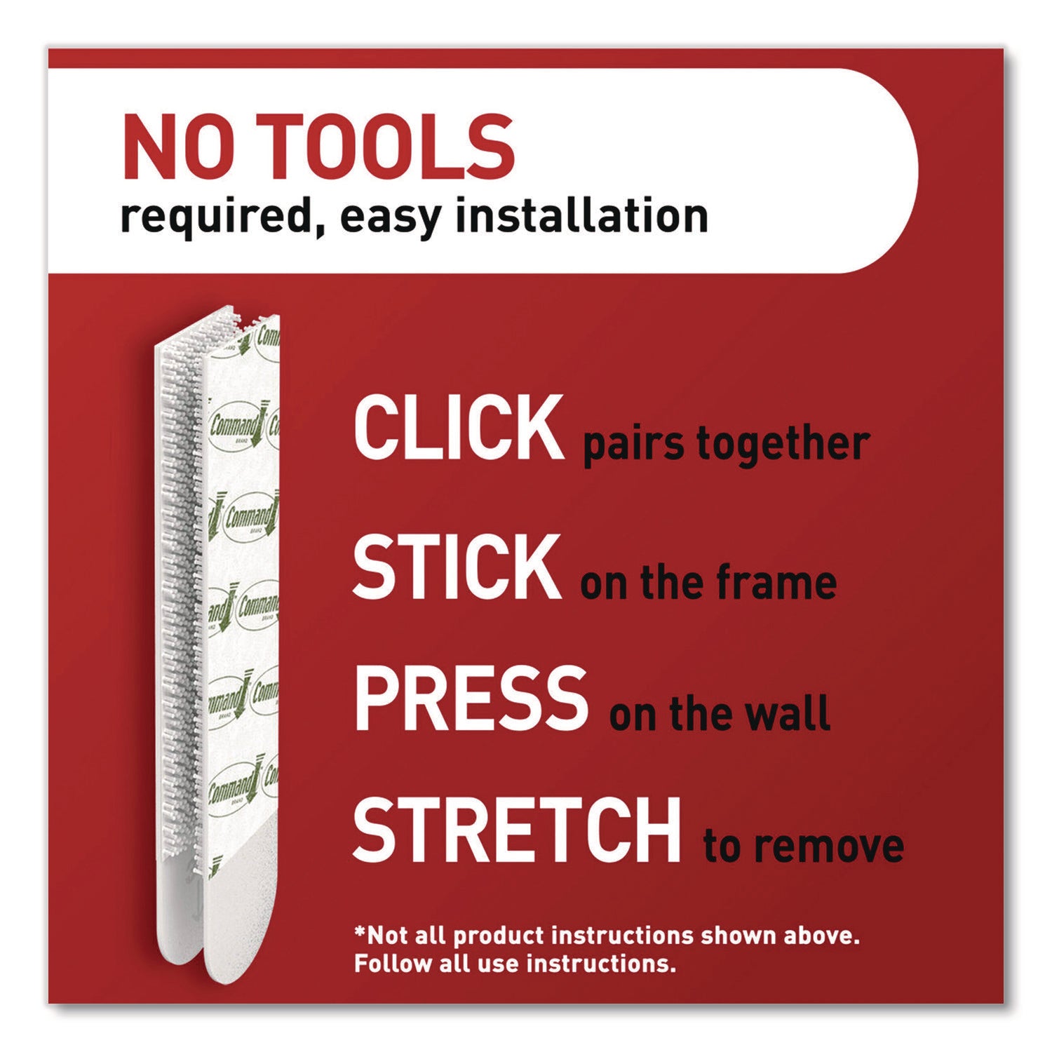 Command™ Picture Hanging Strips, X-Large, Removable, Holds up to 20 lbs per 4 Strips, White, 16 Pairs/Pack