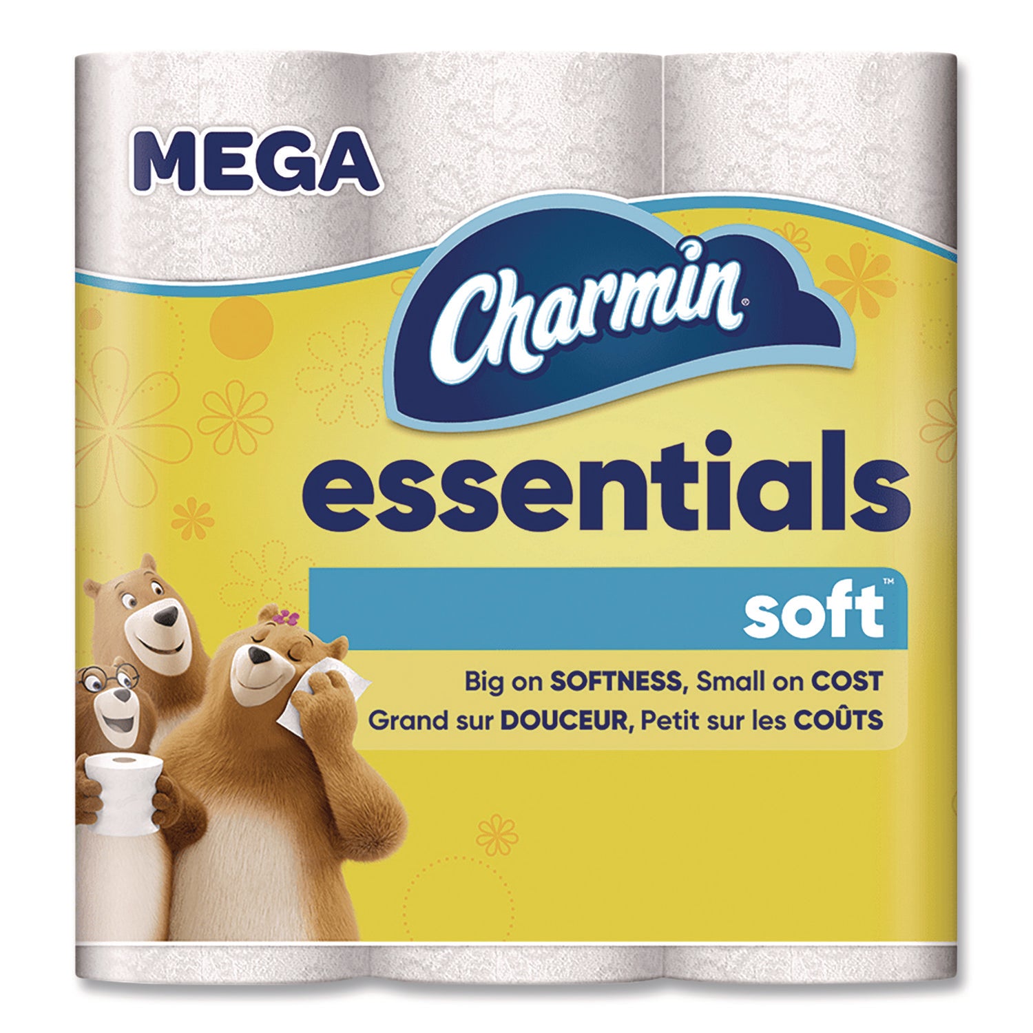 Charmin® Essentials Soft Bathroom Tissue, Septic Safe, 2-Ply, White, 330 Sheets/Roll, 9 Rolls/Pack, 4 Packs/Carton