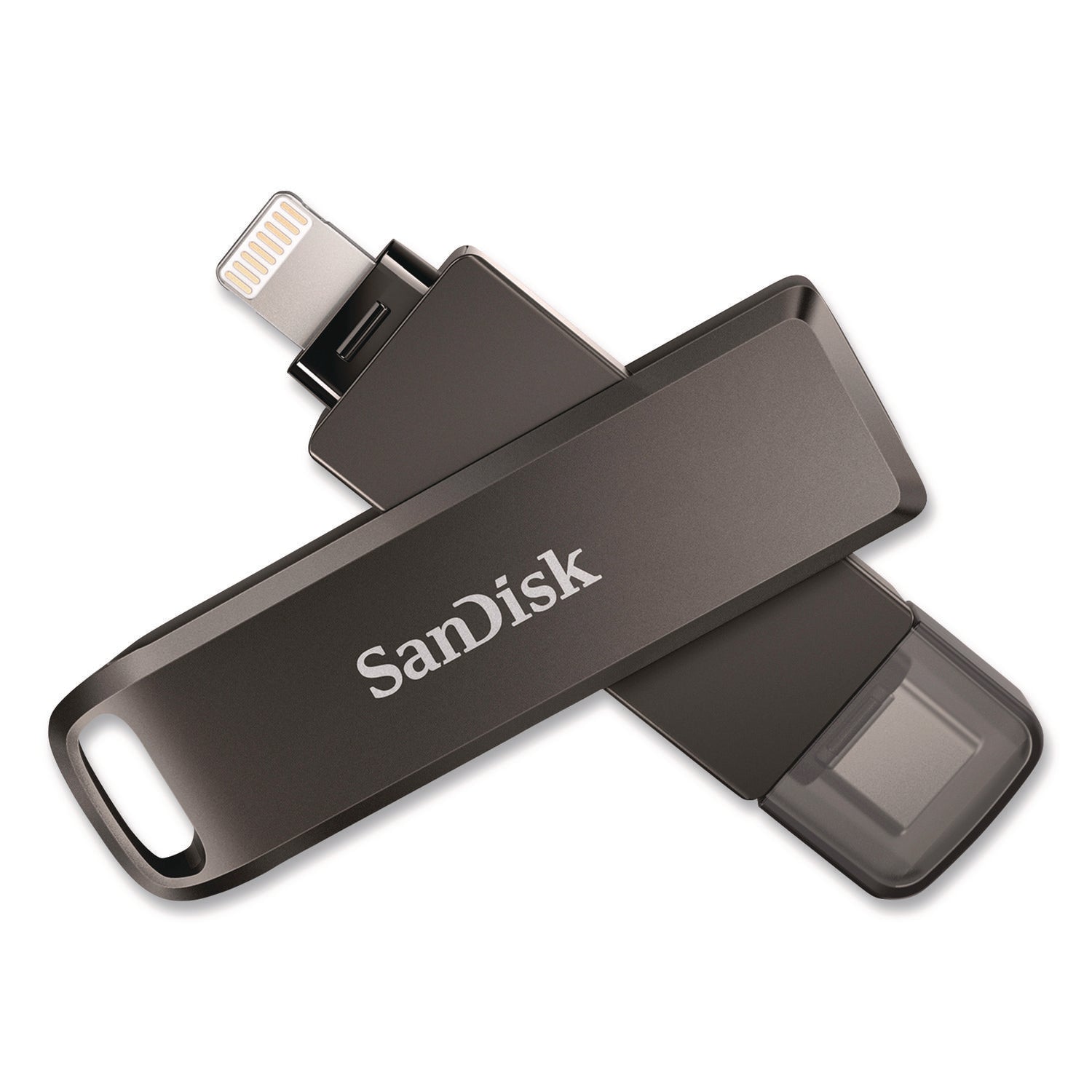 SanDisk® Dual Phone USB 3.2 Type-C/Lightning Flash Drive, 128 GB, Black
