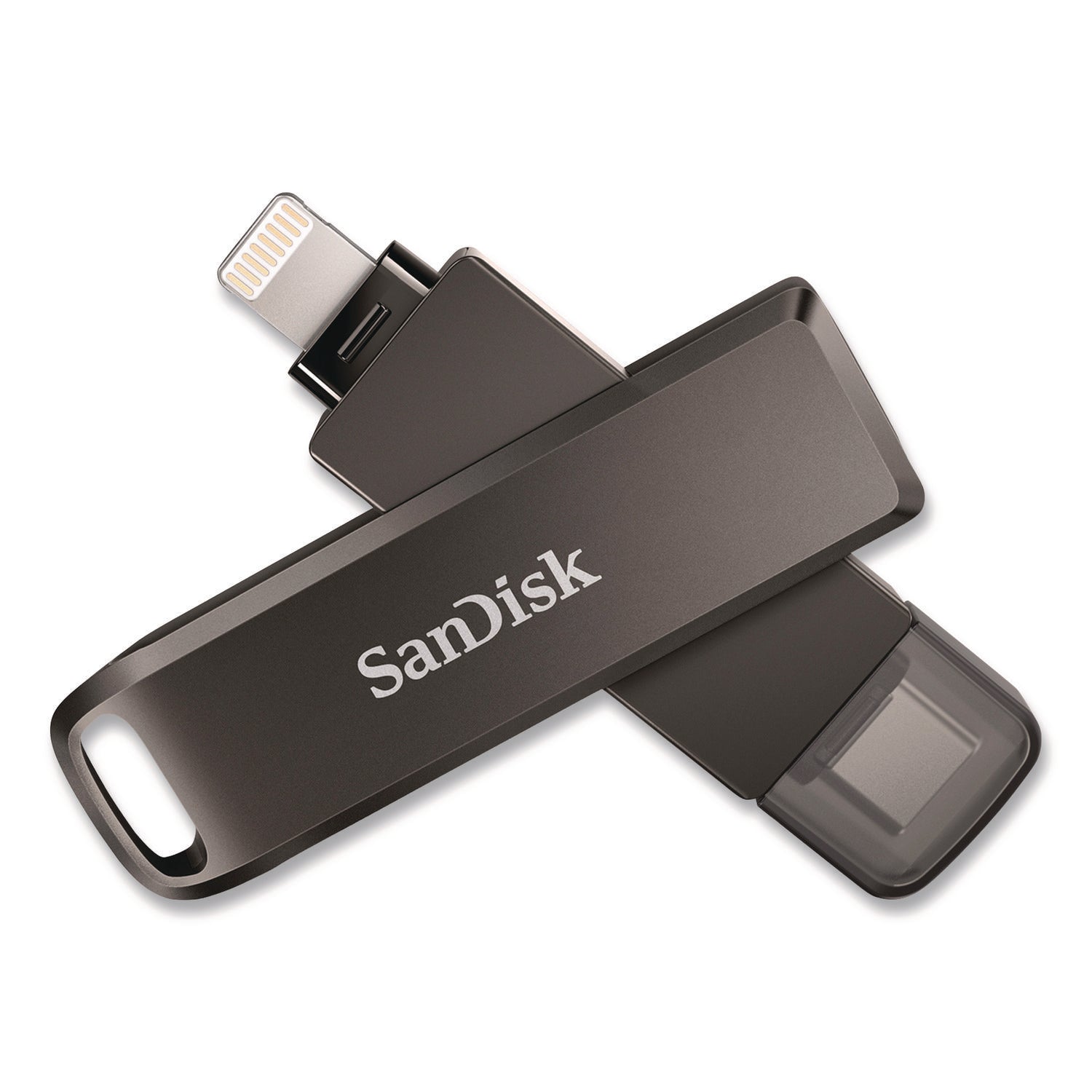 SanDisk® Dual Phone USB 3.2 Type-C/Lightning Flash Drive, 256 GB, Black