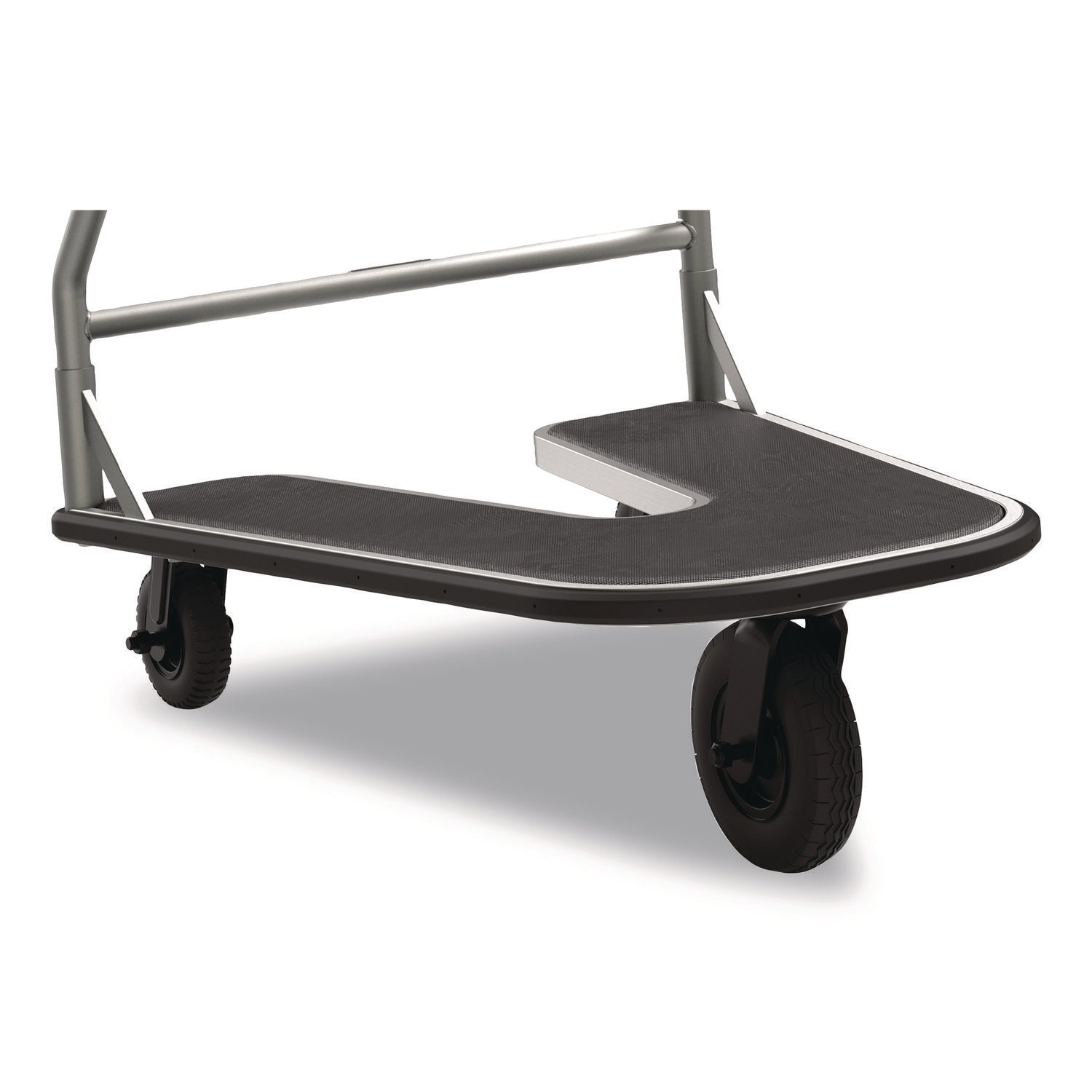 Suncast Commercial® Nesting Luggage Cart with Rubber Platform, Capacity, 300 lb Capacity, 27 x 37 x 37.5, Silver/Black