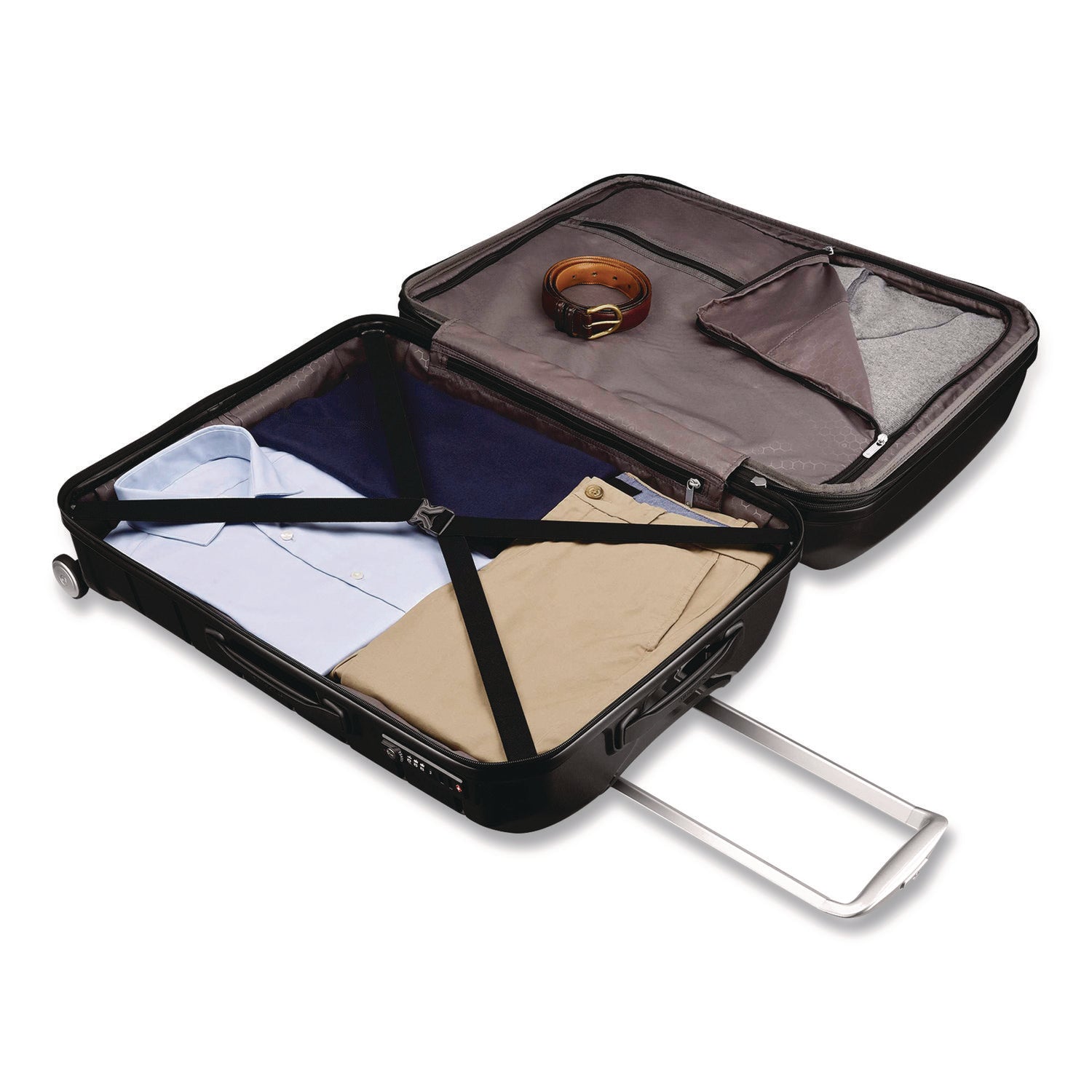 Samsonite® Freeform Hard Side Carry-On Suitcase, Four-Wheeled Spinner, 19.6 x 13.4 x 27.95, Black