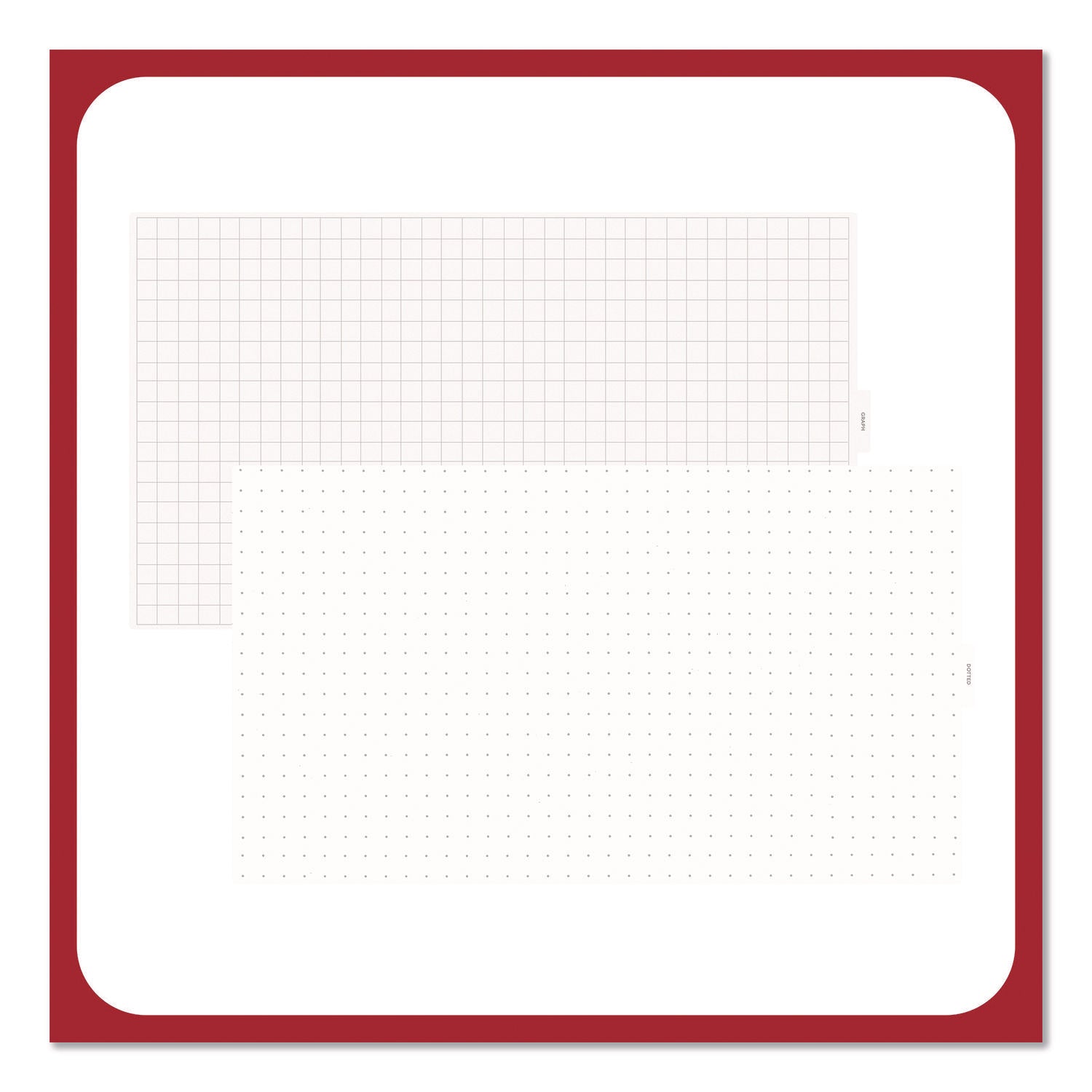 TRU RED™ Magnetic Glass Dry Erase Board with Templates, Six Views, 3 ft x 2 ft, White Surface