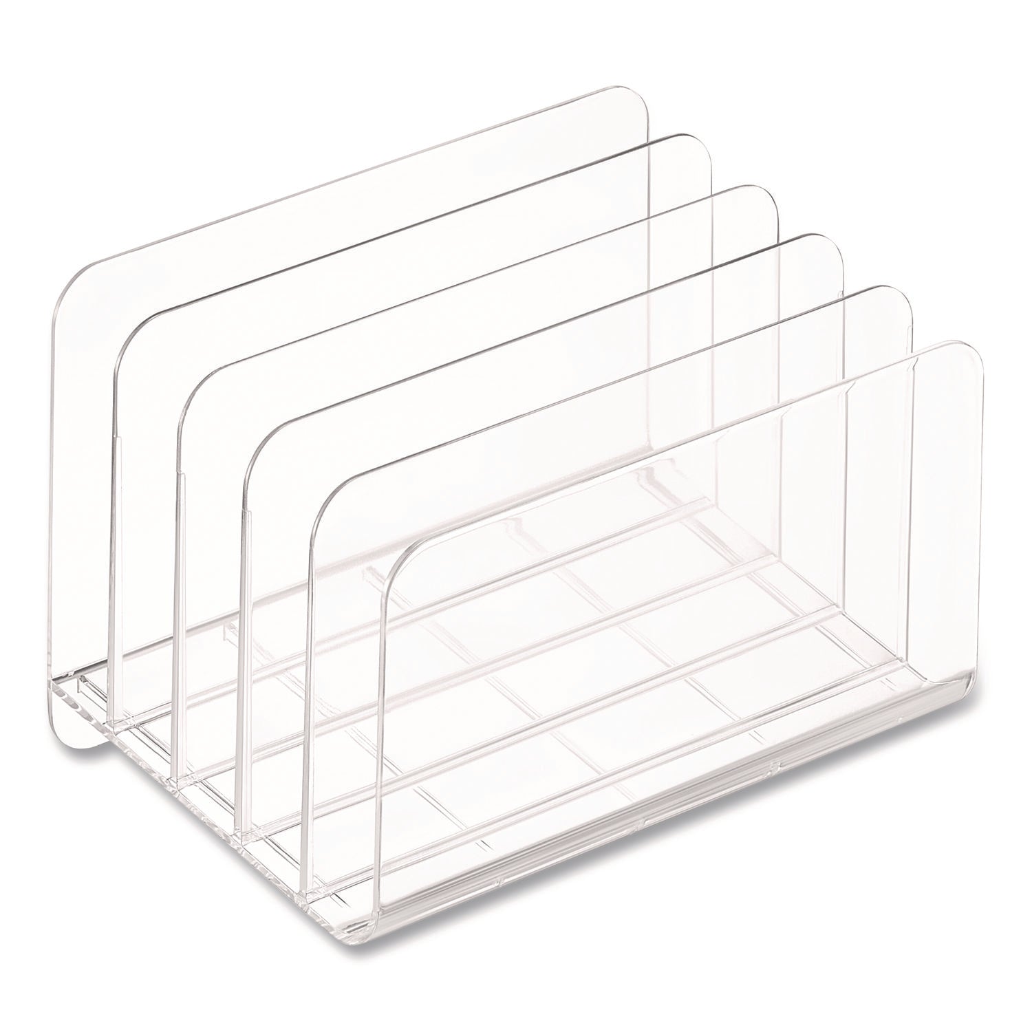 TRU RED™ 5-Compartment Plastic Incline Sorter, 8.5 x 11 Size, 6.26 x 9.49 x 6.5, Clear