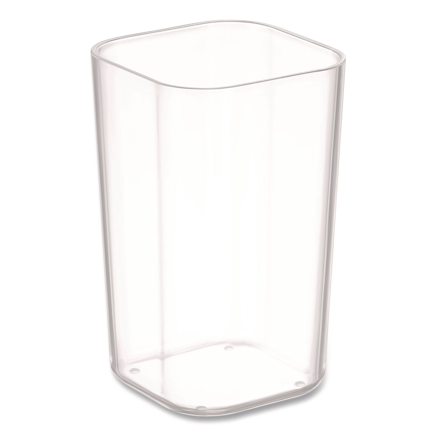 TRU RED™ Stackable Plastic Pencil Cup, 2.61 x 2.61 x 4.3, Clear