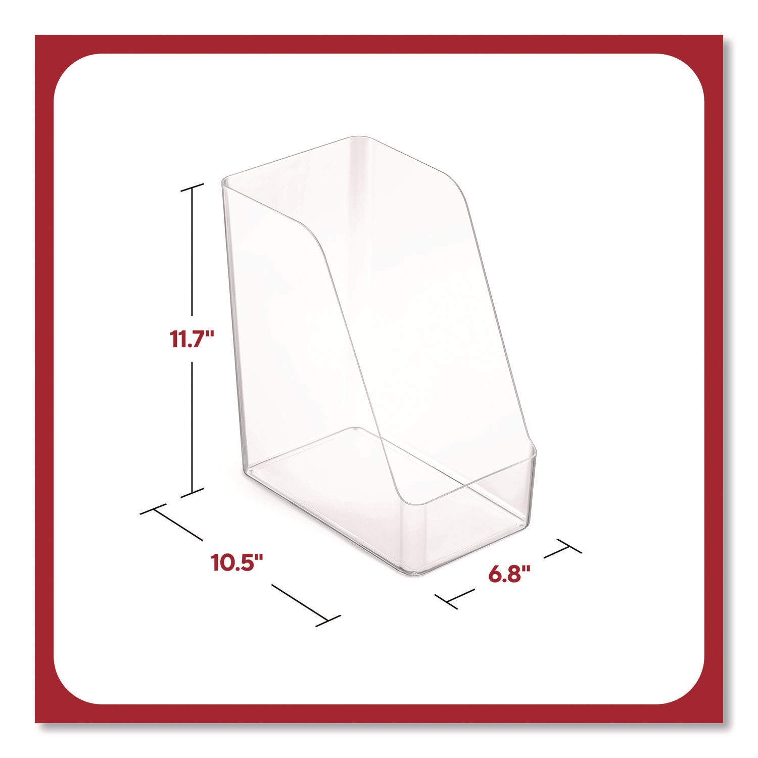 TRU RED™ Clear Magazine File, 10.47 x 6.73 x 11.71
