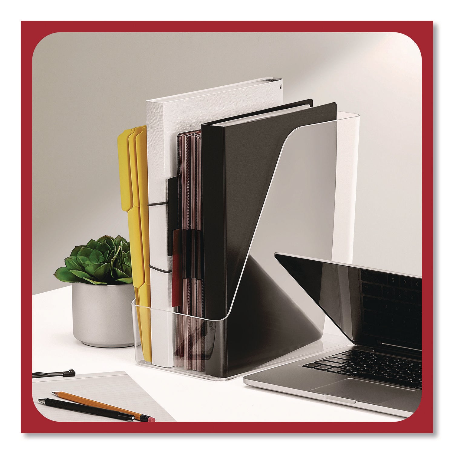 TRU RED™ Clear Magazine File, 10.47 x 6.73 x 11.71