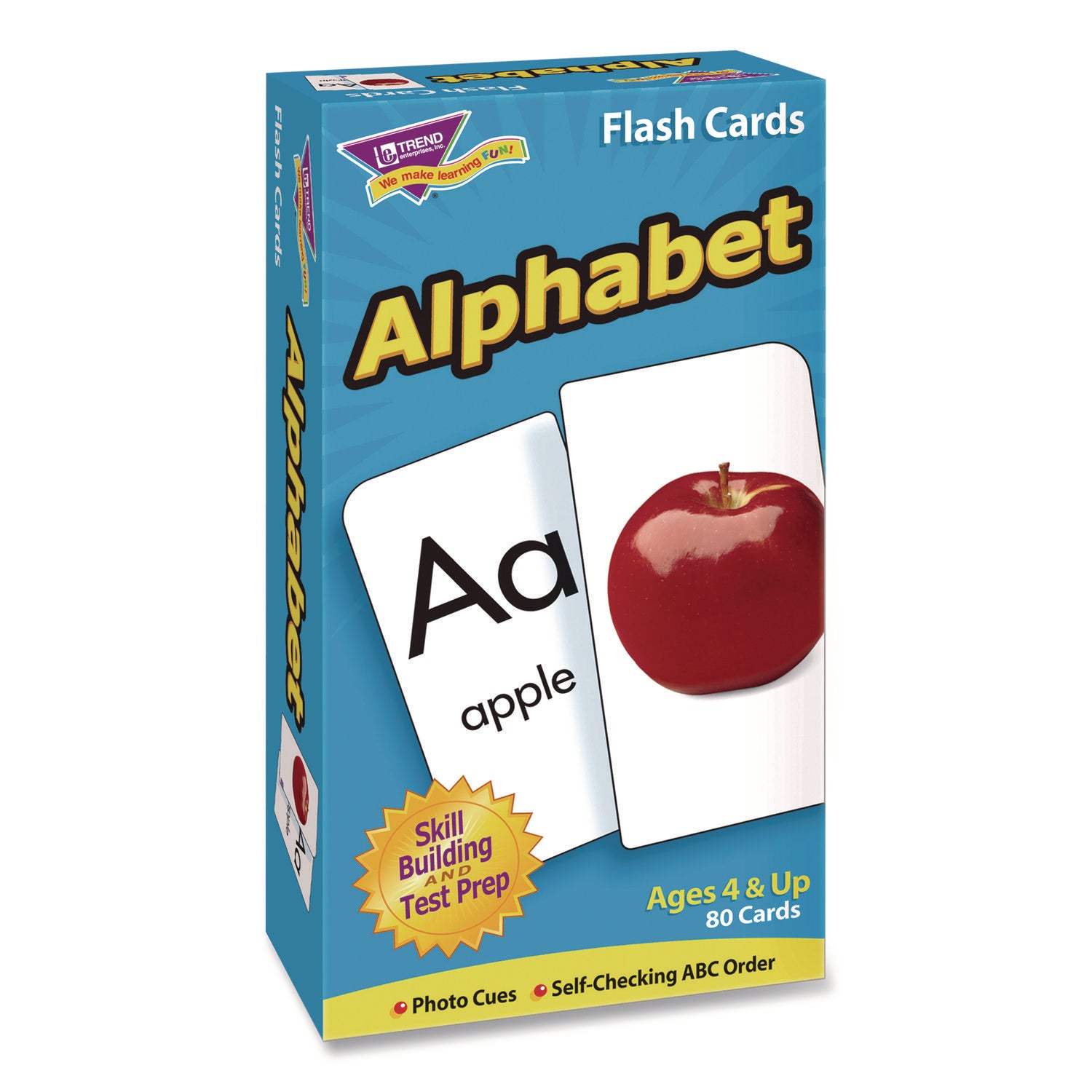 TREND® ESL and ELL Resources Alphabet Flash Cards, 3" x 3", Multicolor, 80 Cards/Set