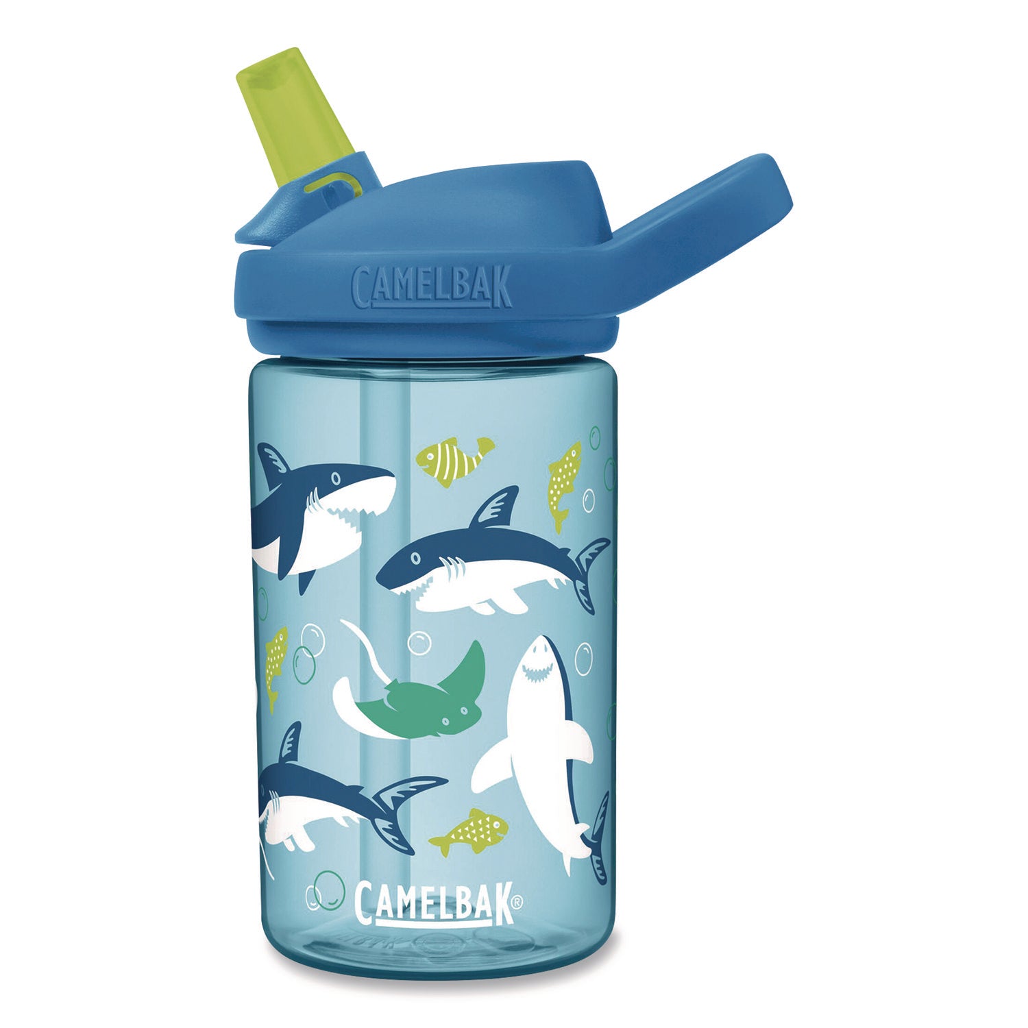 CamelBak® Eddy + Kids Water Bottle, Sharks and Rays Design, 14 oz, Multicolor
