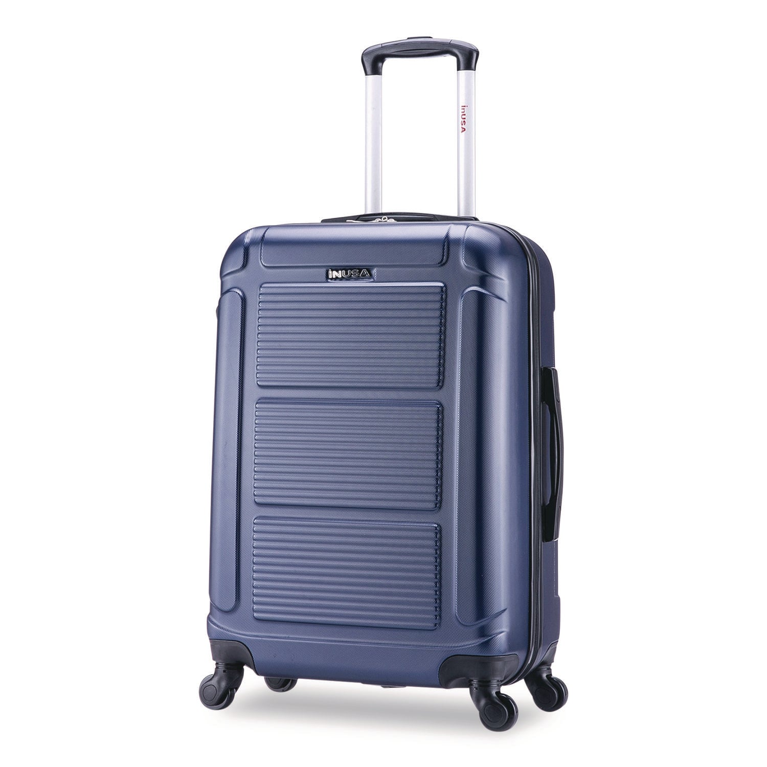InUSA Luggage Pilot Hard Side Carry-On Suitcase, Four-Wheeled Spinner, 16.34 x 10.24 x 25.39, Blue