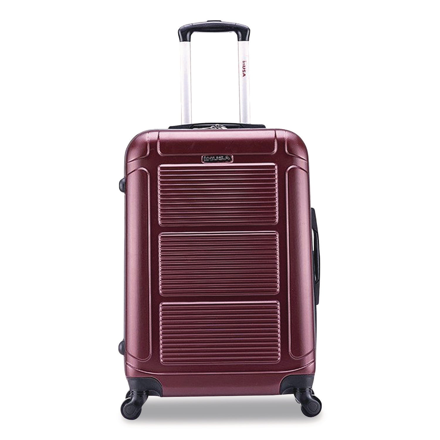 InUSA Luggage Pilot Hard Side Carry-On Suitcase, Four-Wheeled Spinner, 16.34 x 10.24 x 25.39, Wine