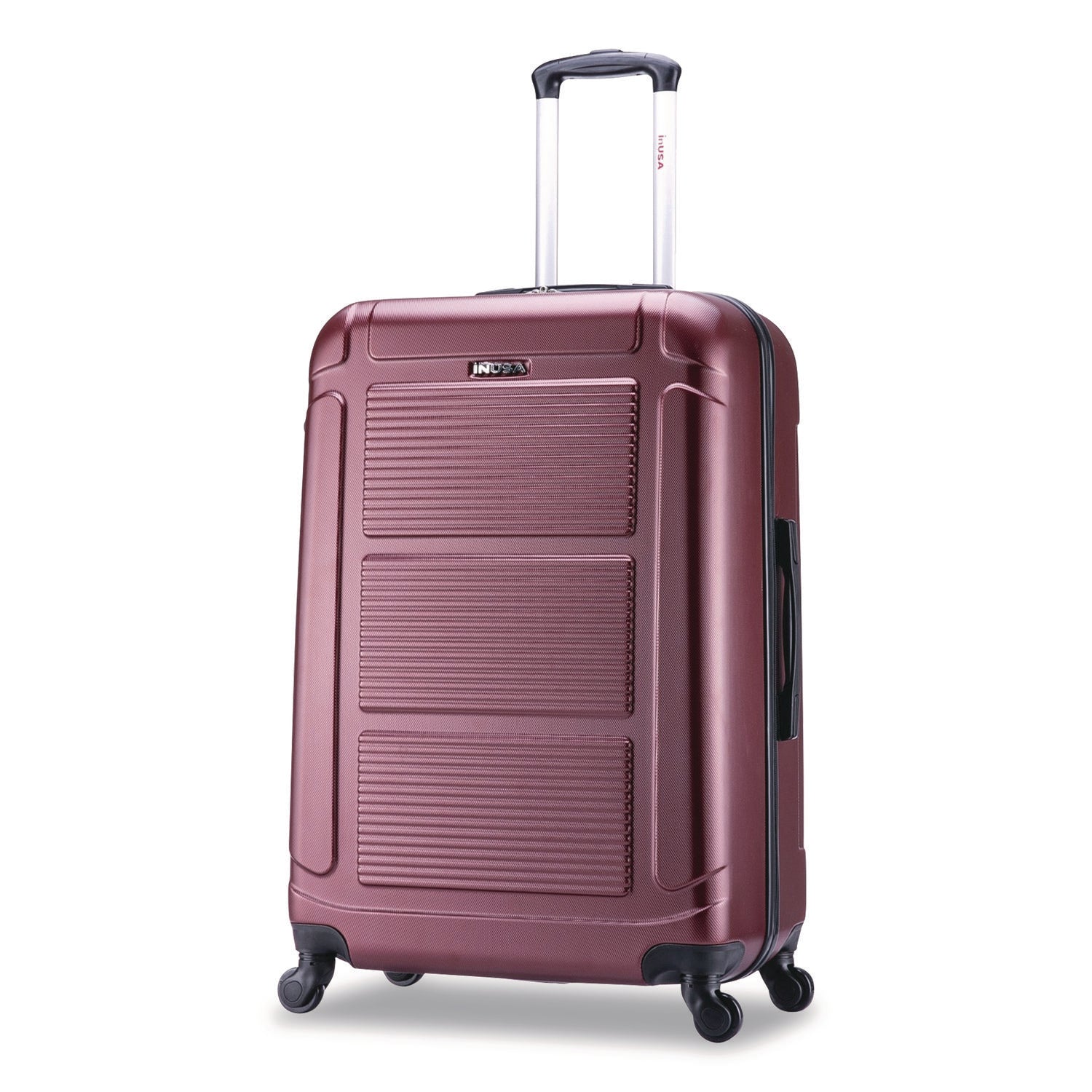 InUSA Luggage Pilot Hard Side Carry-On Suitcase, Four-Wheeled Spinner, 16.34 x 10.24 x 25.39, Wine