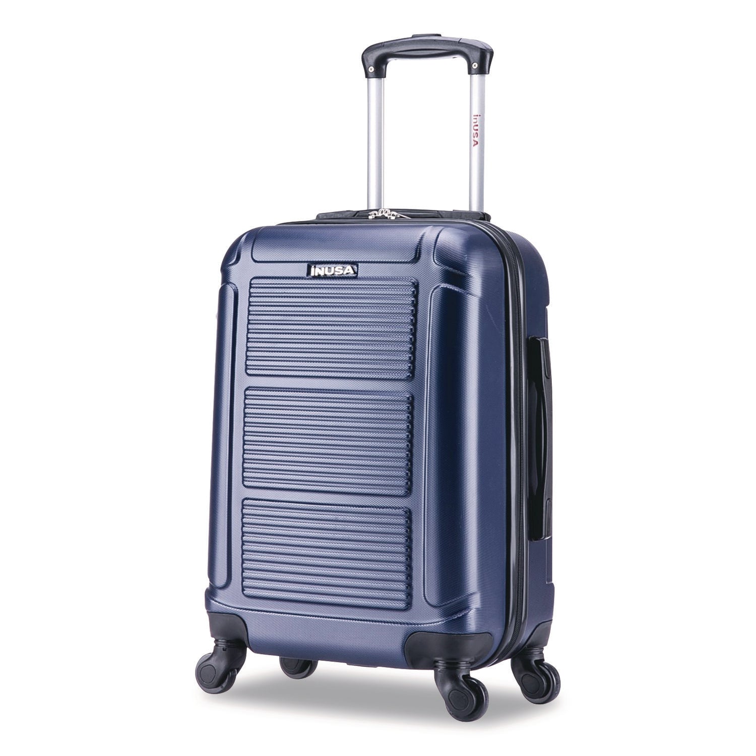 InUSA Luggage Pilot Hard Side Carry-On Suitcase, Four-Wheeled Spinner, 14.37 x 8.86 x 21.46, Blue