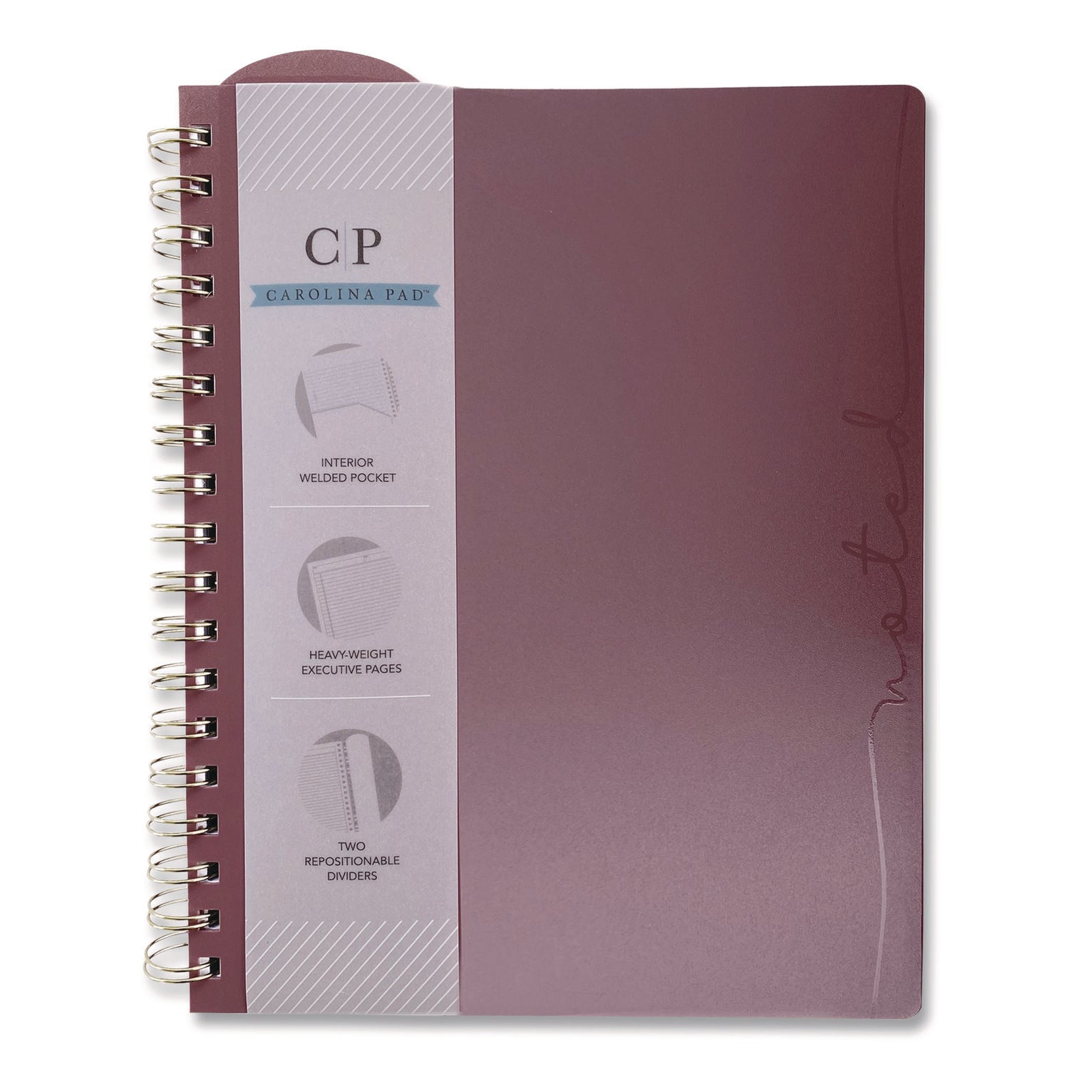 Carolina Pad® Noted Neutrals Ideal Notebook, Management Format with Narrow Ruling, Randomly Assorted Cover Colors, (100) 9.5 x 7.35 Sheets