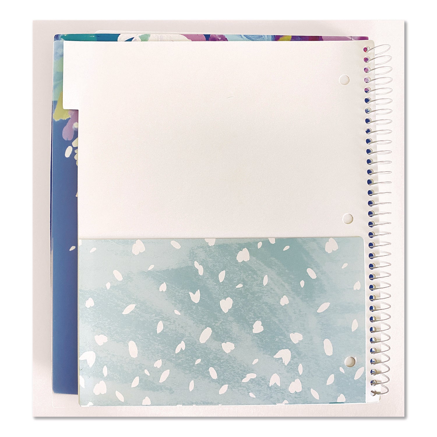 Carolina Pad® Silver Lining Five-Subject Spiral Notebook, Medium/College Rule, Randomly Assorted Cover Color/Design, (150) 11 x 9 Sheets