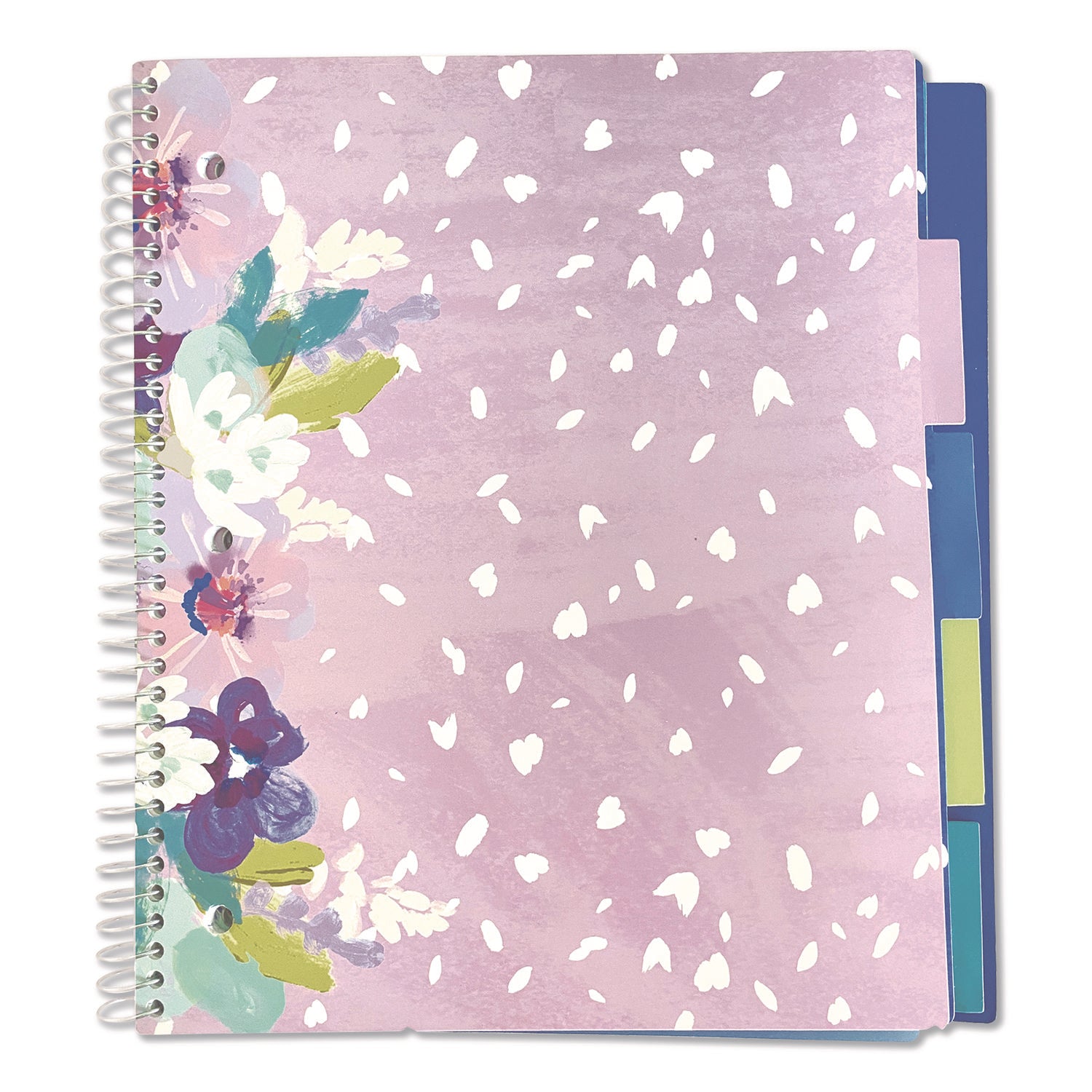 Carolina Pad® Silver Lining Five-Subject Spiral Notebook, Medium/College Rule, Randomly Assorted Cover Color/Design, (150) 11 x 9 Sheets