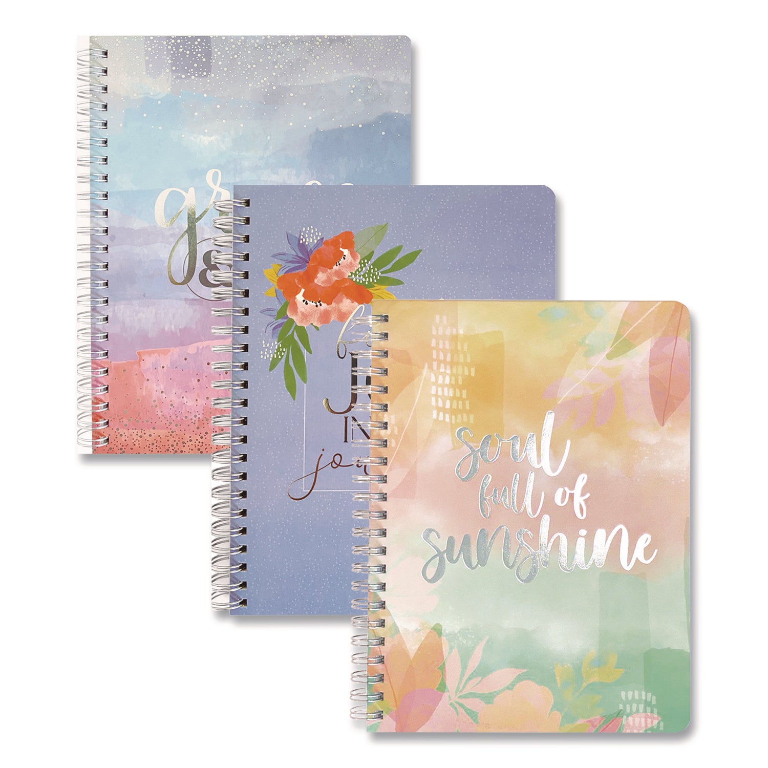 Carolina Pad® Silver Lining Hardcover Journal, Medium/College Rule, Randomly Assorted Cover Designs and Colors, (100) 7.75 x 5.8 Sheets