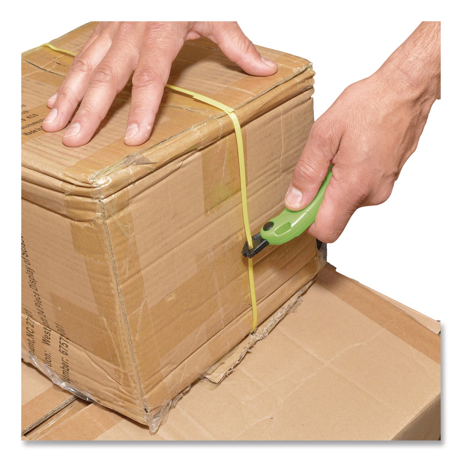 Westcott® Ceramic Safety Cutter with Fold-Out Film Cutter, Plastic Handle, Green