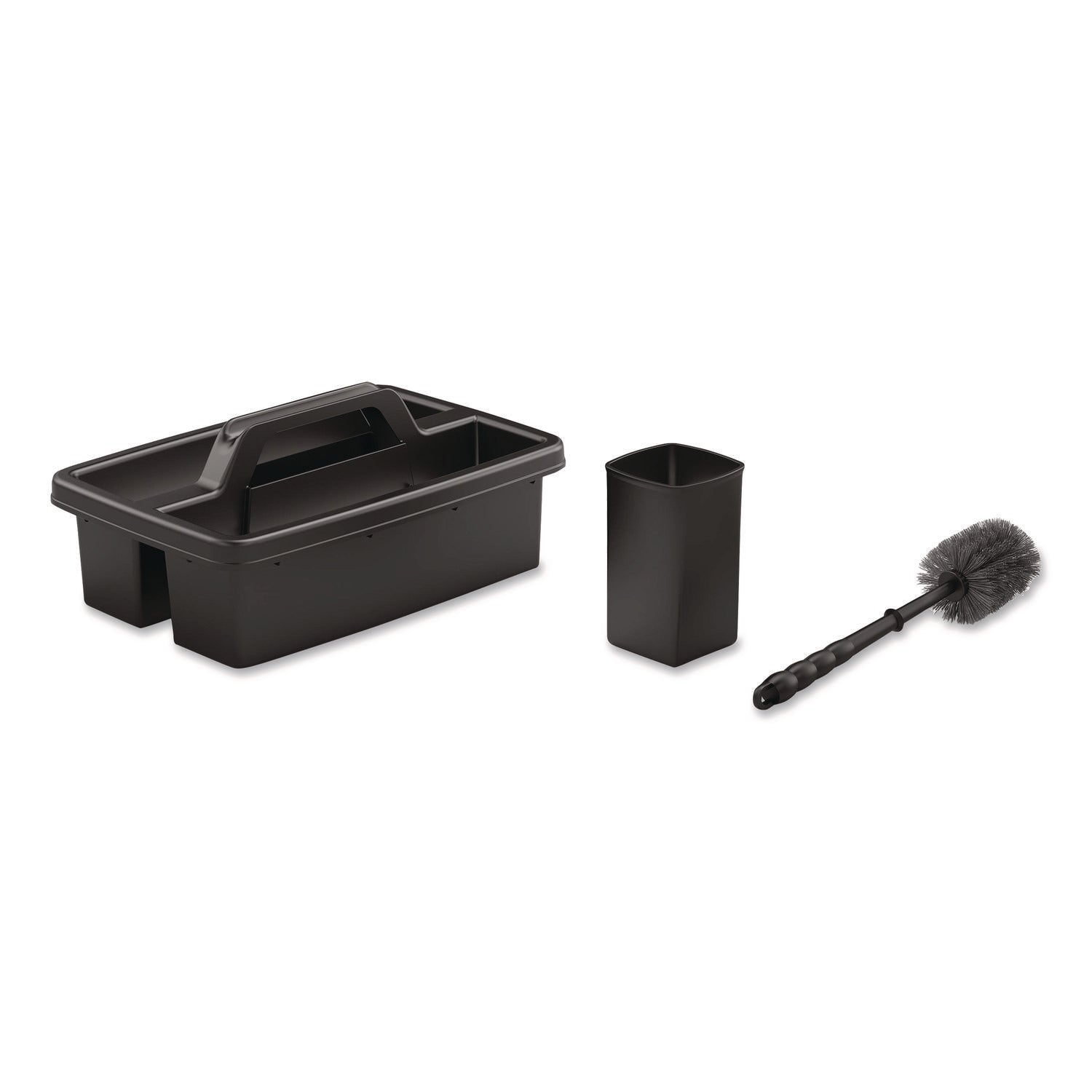 Suncast Commercial® Toilet Brush Caddy Kit, 8" Handle, Black