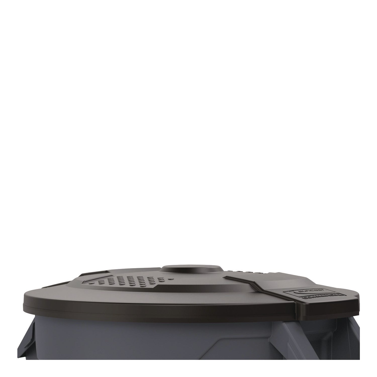 Suncast Commercial® Utility Trash Can Lid for 32 gal Trash Can, 22.22" Diameter x 3", Black