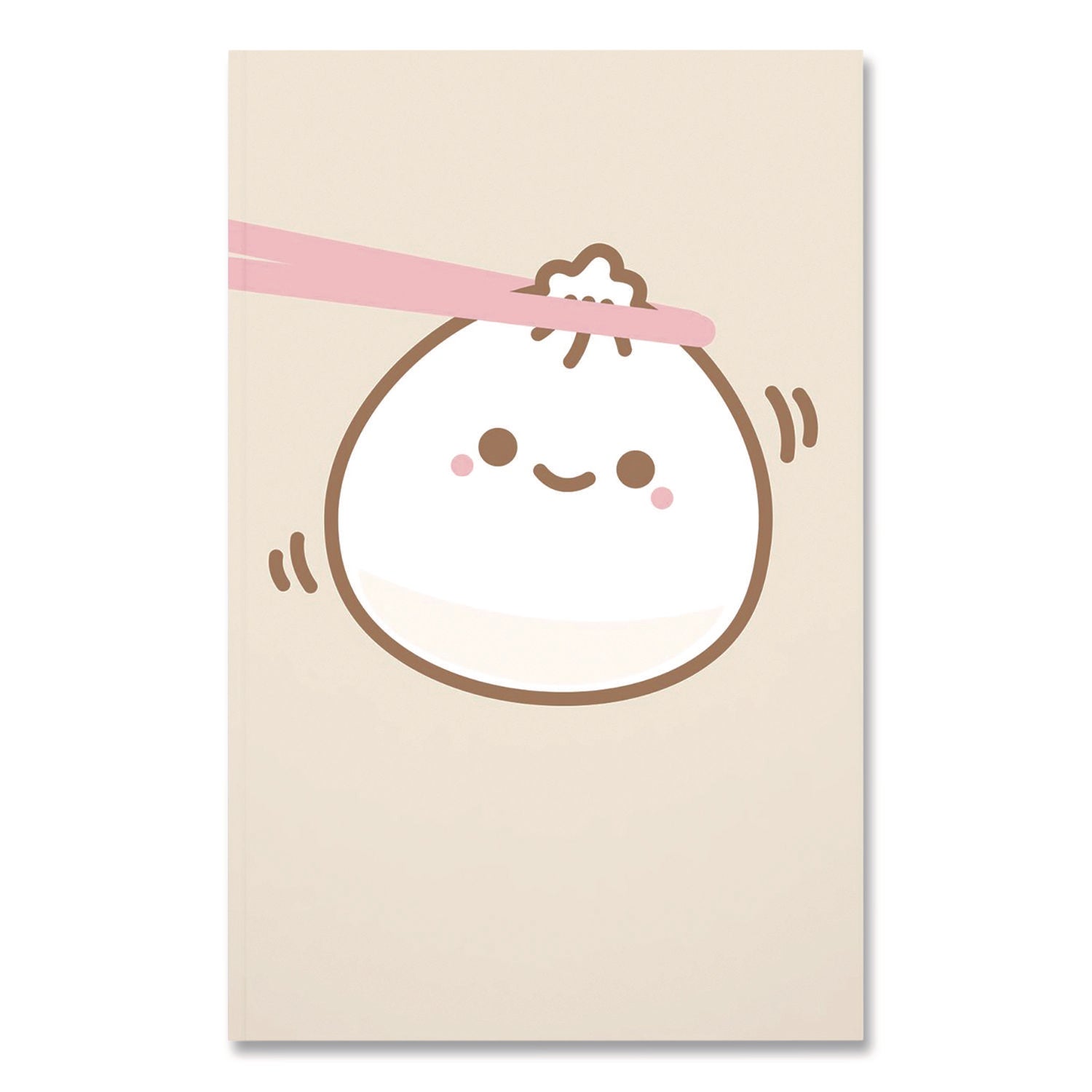 Denik Smoko Lil B Dumpling Layflat Notebook, 1 Subject, Medium/College Rule, Tan/White/Pink Cover, (72) 8 x 5 Sheets