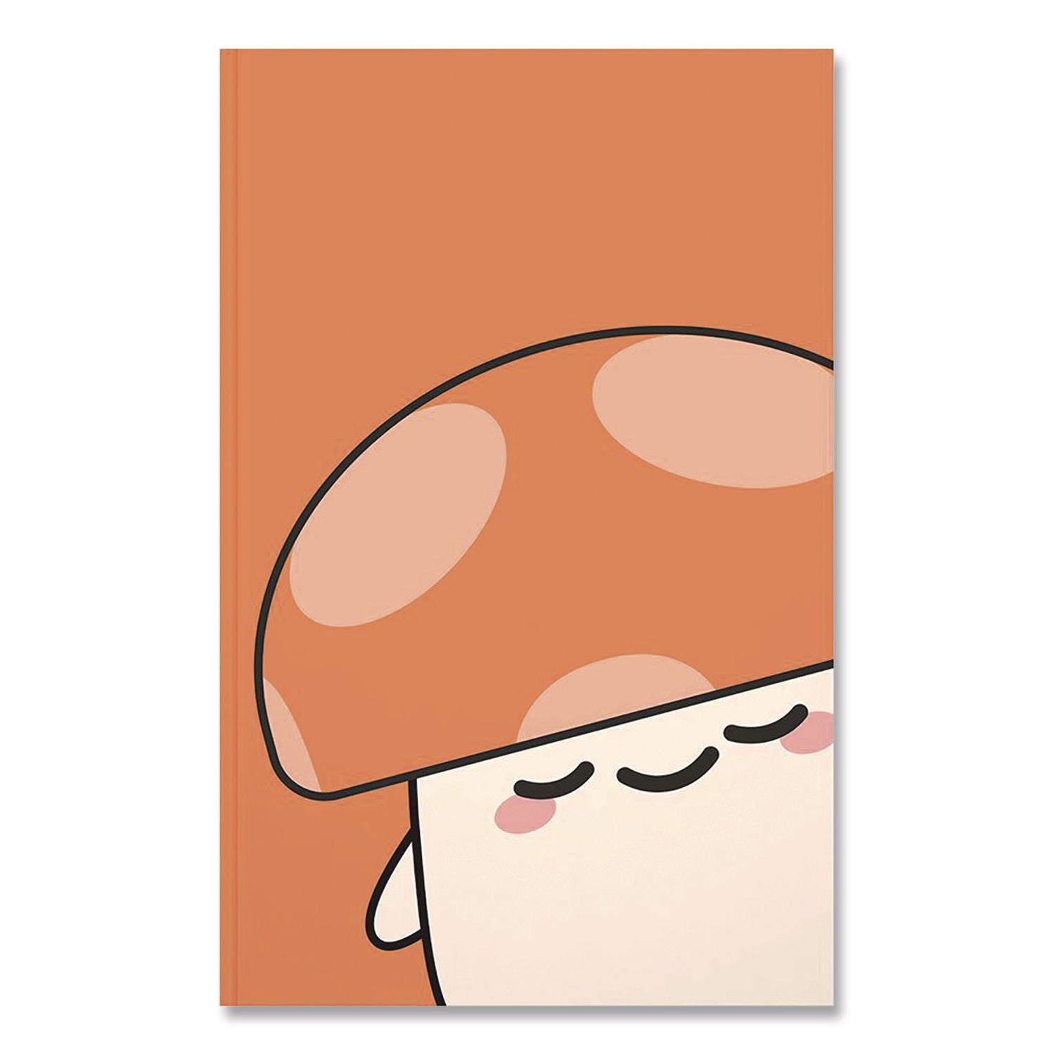 Denik Smoko Kai Mushroom Layflat Notebook, 1 Subject, Medium/College Rule, Orange/White Cover, (72) 8 x 5 Sheets