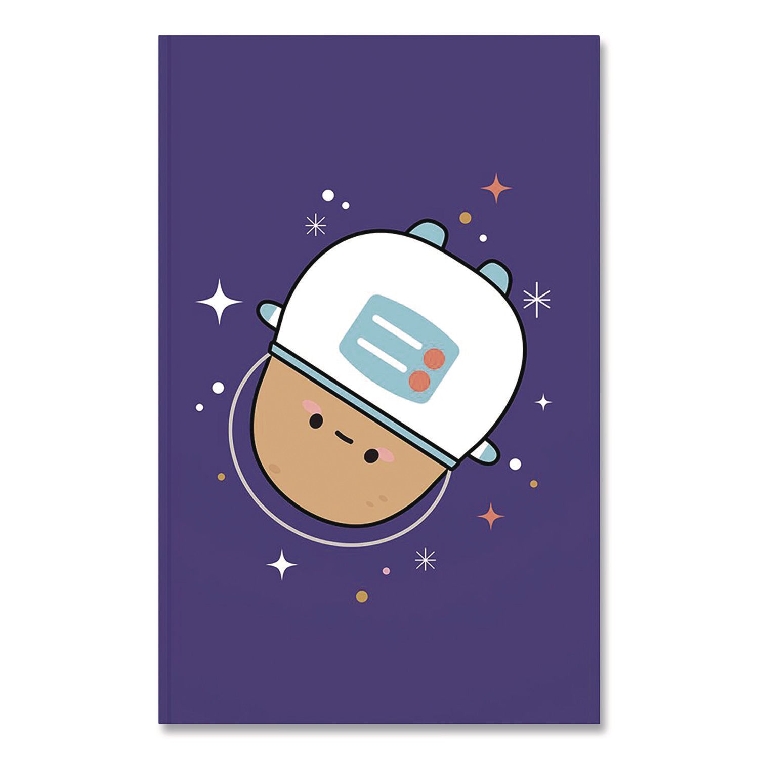 Denik Smoko Astro Tayto Layflat Notebook, 1 Subject, Medium/College Rule, Blue/White/Tan Cover, (72) 8 x 5 Sheets