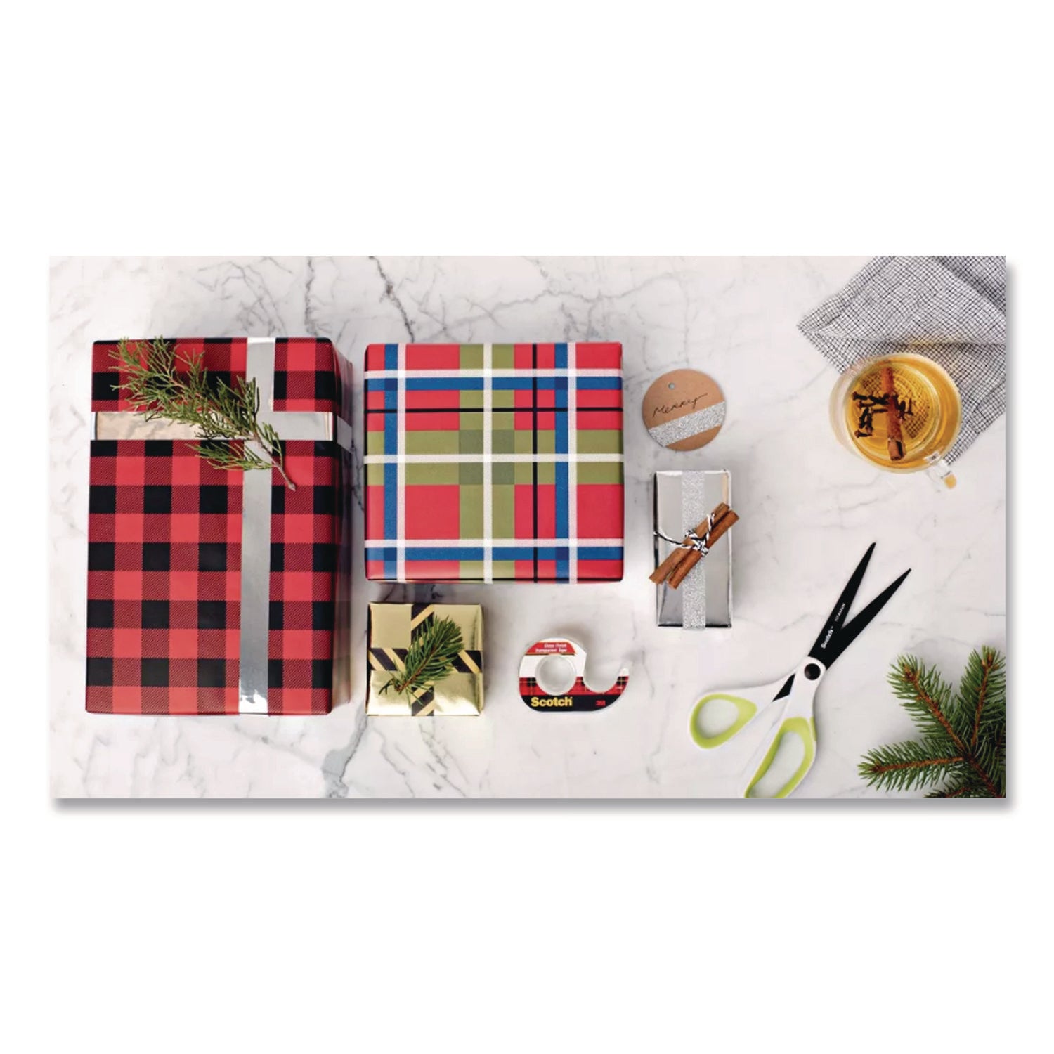 Scotch® Transparent Tape in Handheld Dispenser, 1" Core, 0.75" x 25 ft, Transparent, 3/Pack