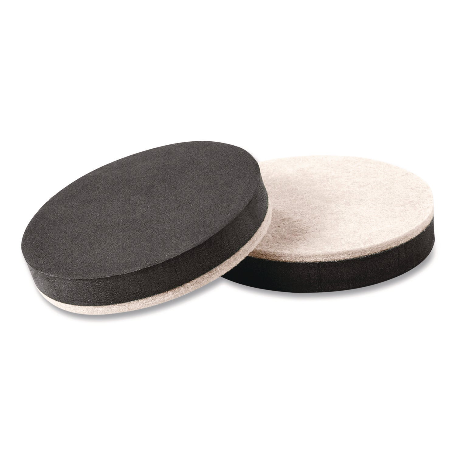 Scotch™ Furniture Sliders, 3.5" dia, Black/Beige, 16/Pack