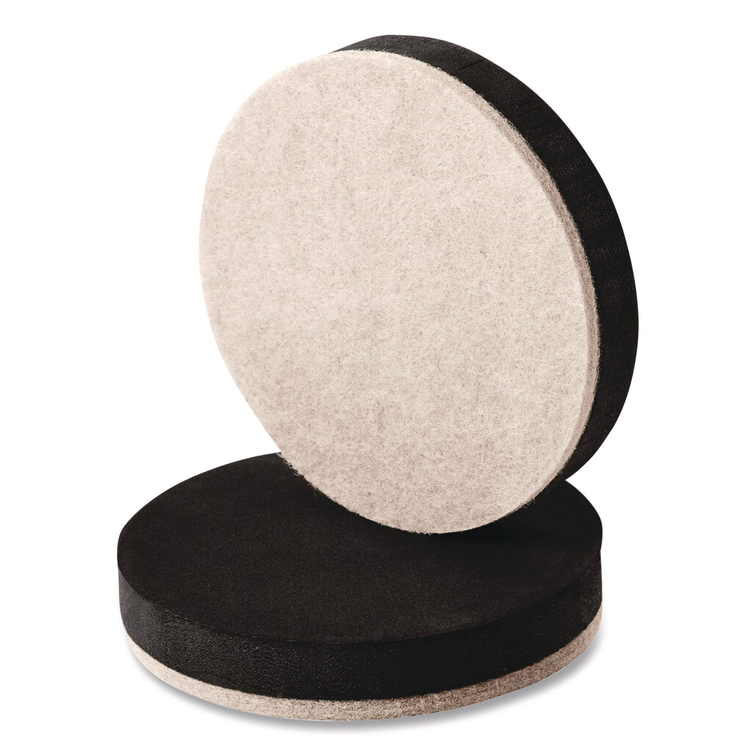 Scotch™ Furniture Sliders, 3.5" dia, Black/Beige, 16/Pack