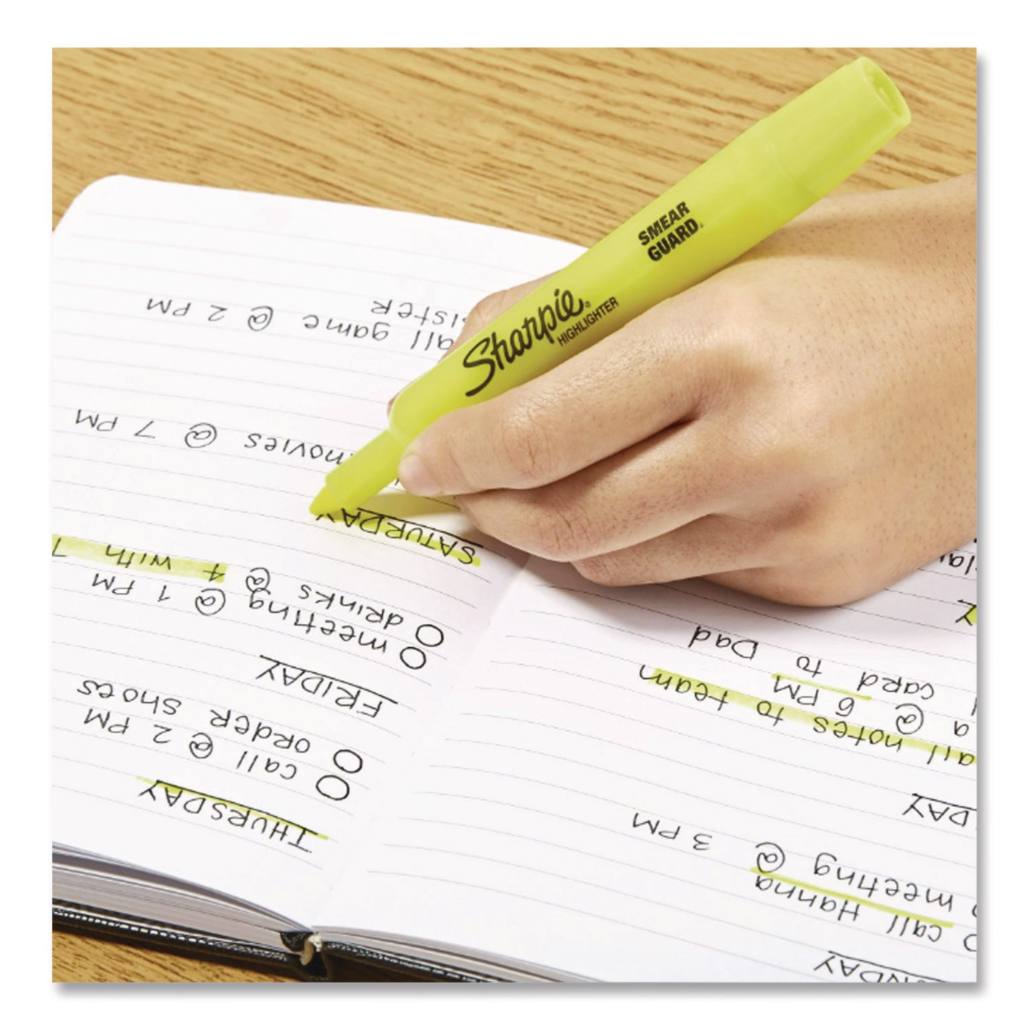 Sharpie® Smear Guard Tank Highlighters, Assorted Ink, Chisel Tip, Assorted Barrel, 20/Pack