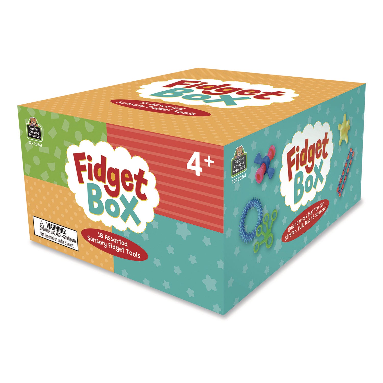 Teacher Created Resources Fidget Box, Ages 4 and Up, 18 Pieces