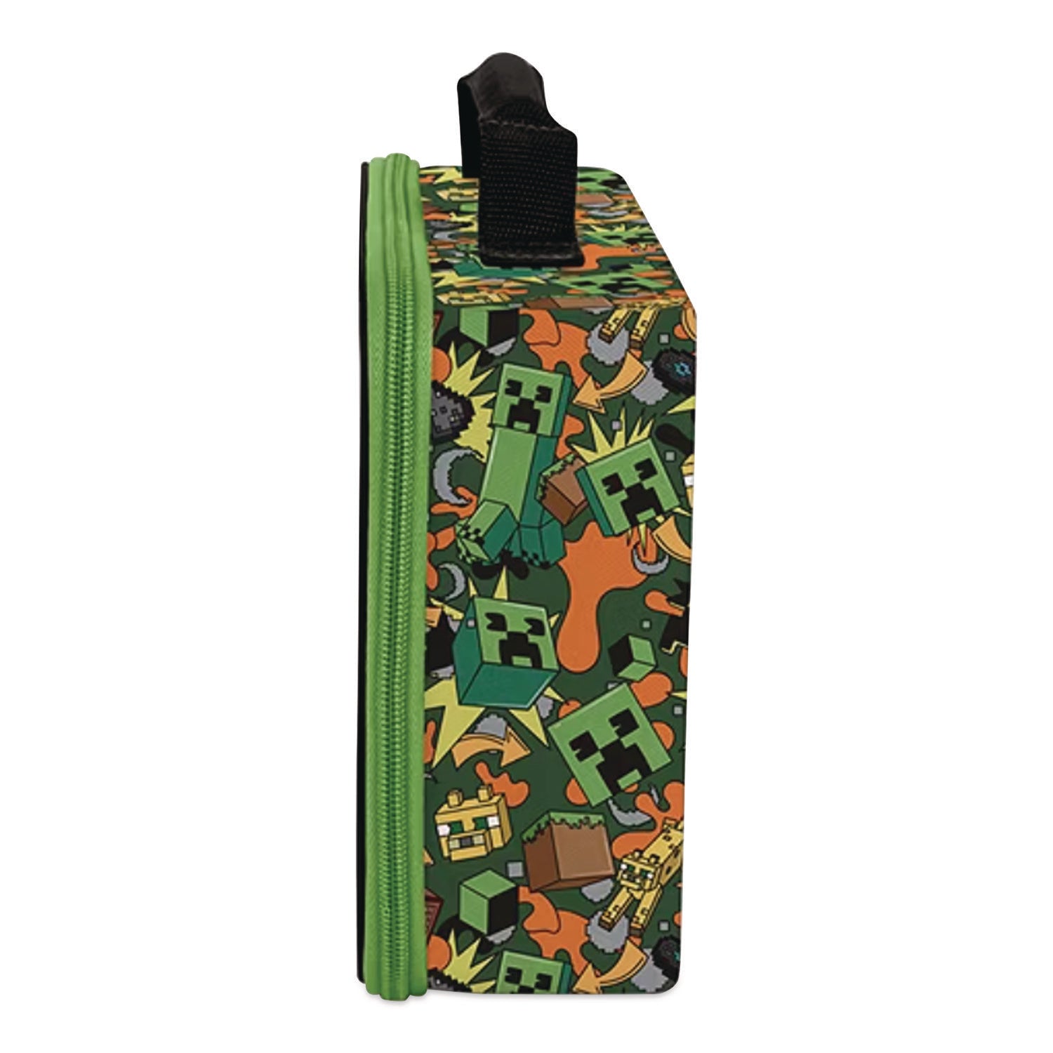 Thermos® Minecraft Soft Lunch Box, 9.5" x 3.75" x 7.5", Green/Orange/Gray