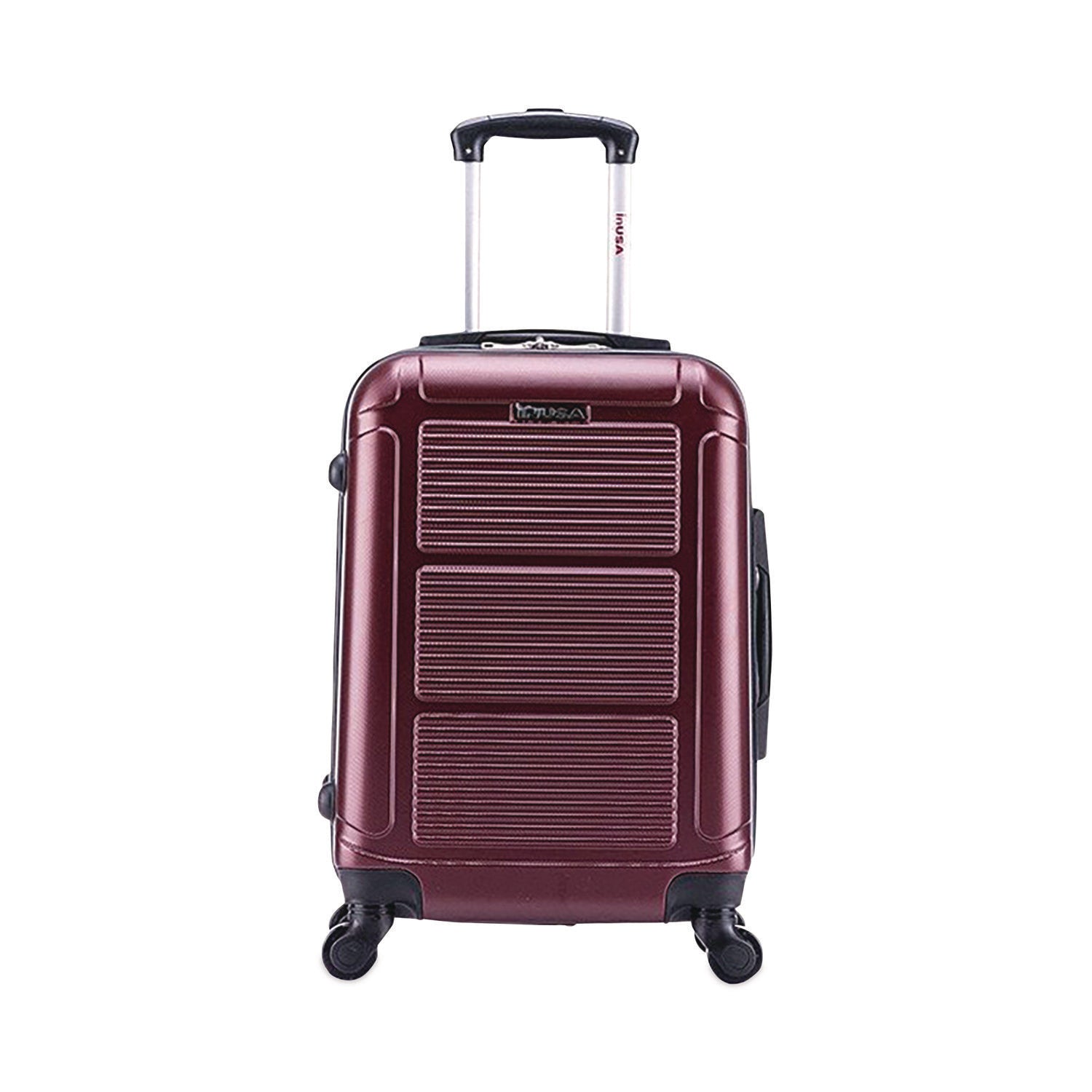 InUSA Luggage Pilot Hard Side Carry-On Suitcase, Four-Wheeled Spinner, 14.37 x 8.86 x 21.46, Wine