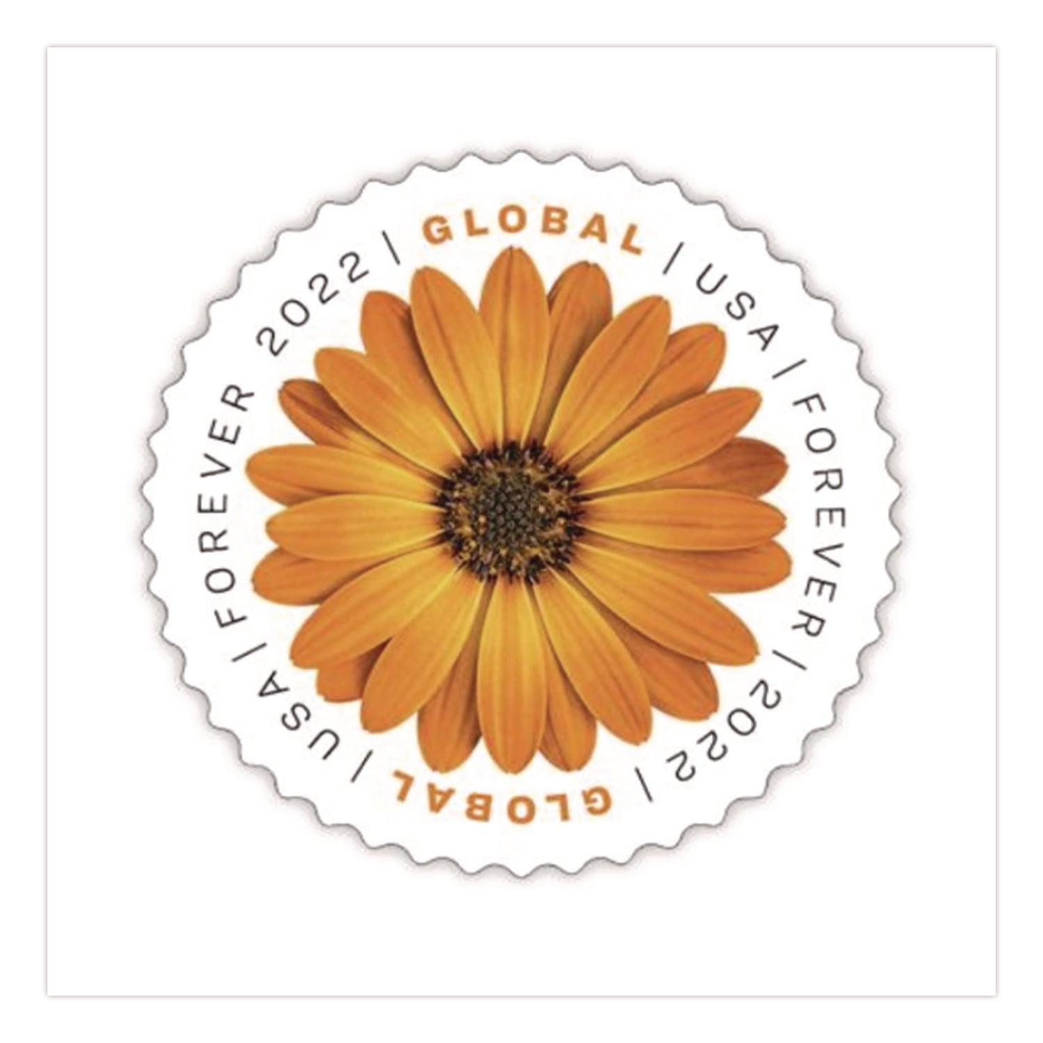 United States Postal Service Global Forever Stamps, Floral, 10 Stamps/Sheet, 2 Sheets/Pack
