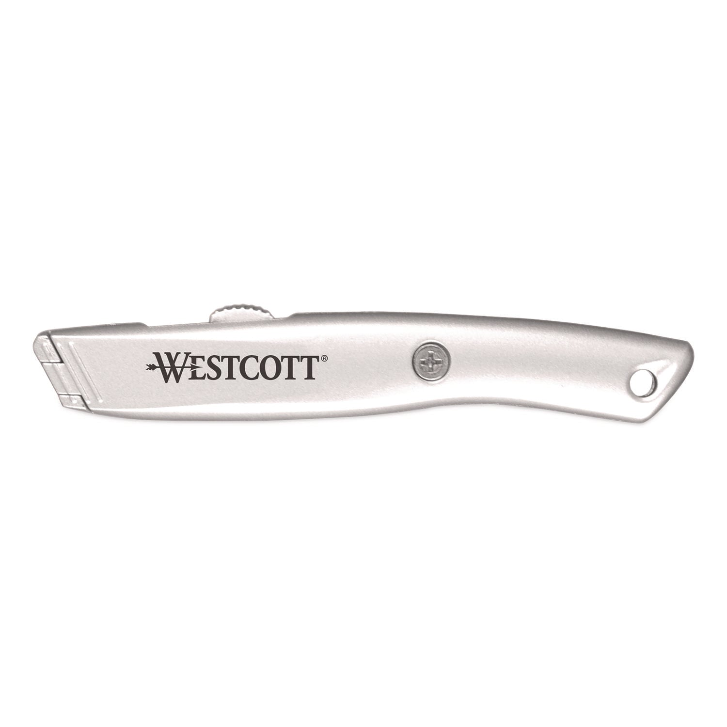 Westcott® Aluminum Safety Cutter with Ceramic Blade, Aluminum Handle, Silver
