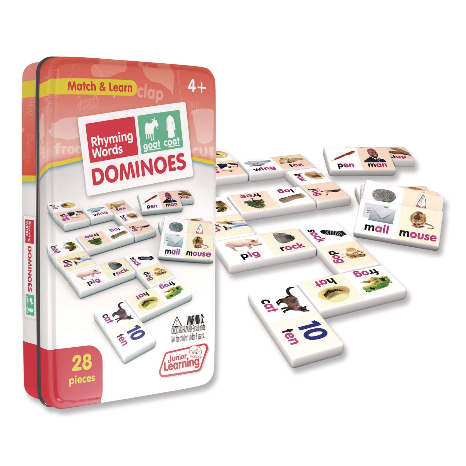 Junior Learning Inc® Rhyming Words Dominoes, Ages 4 to 10