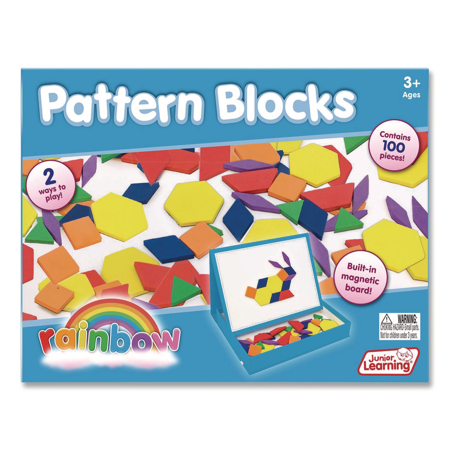 Junior Learning Inc® Rainbow Pattern Blocks, Ages 3 to 4