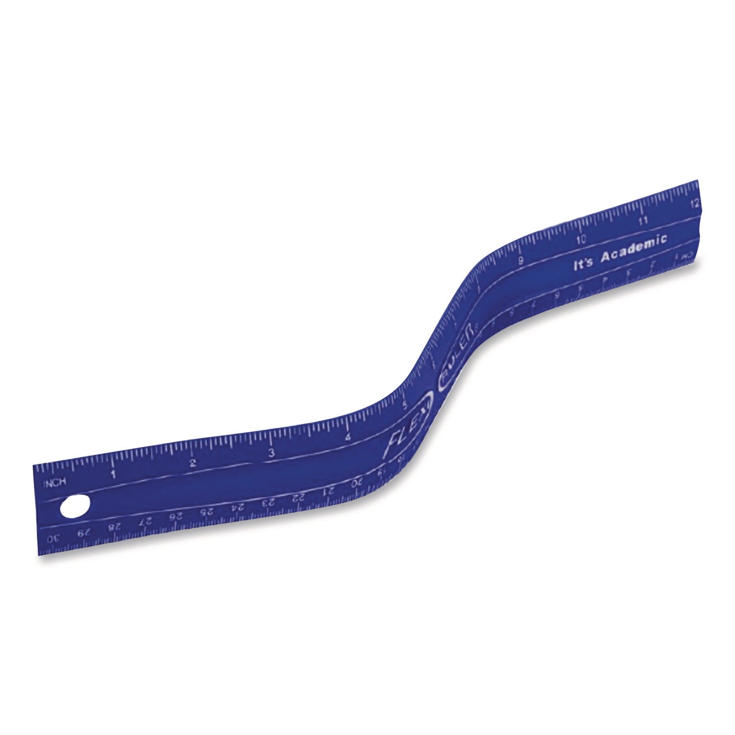 Bostitch® Lockermate Flexi Ruler, Standard/Metric, 12" Long, Blue
