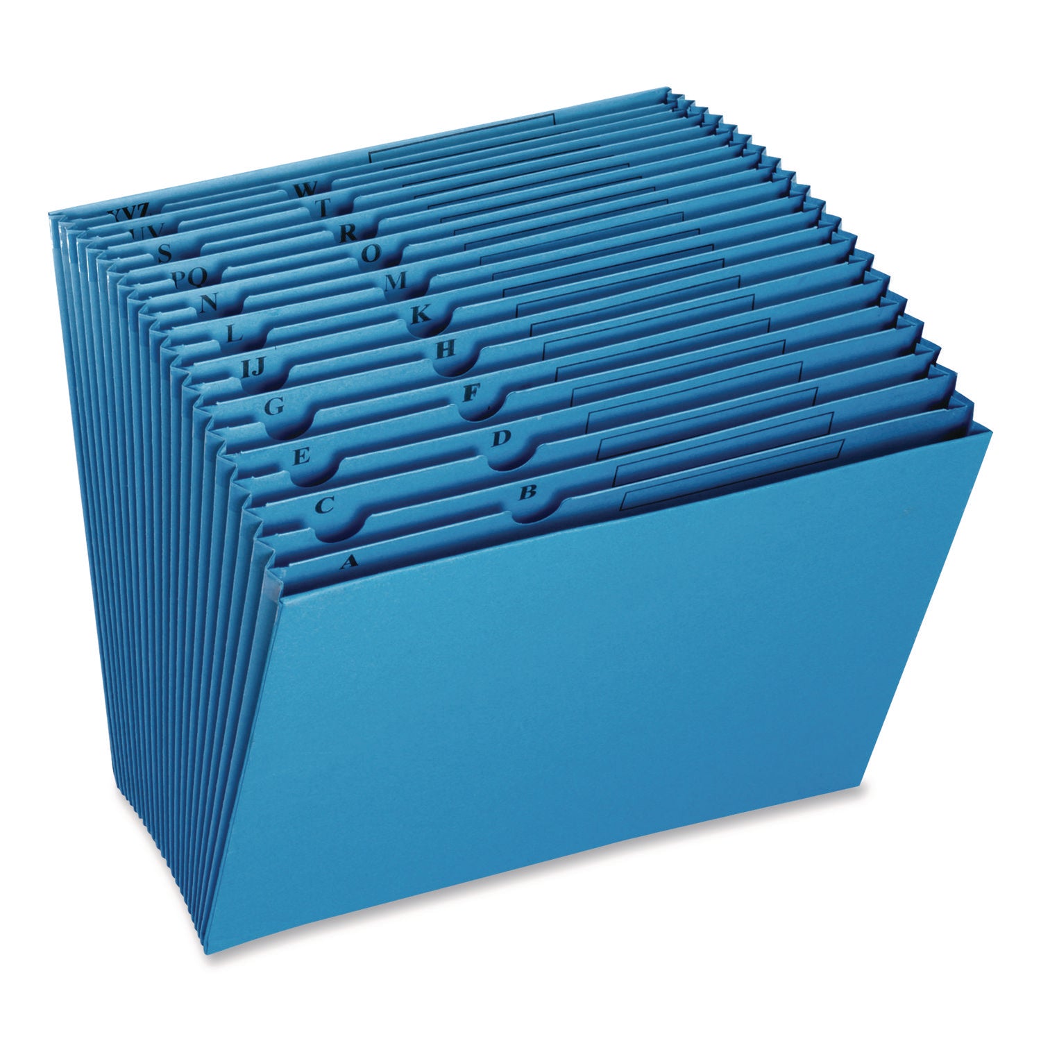 Pendaflex® Colored Standard Reinforced Expanding Wallet, 21 Sections, 1/3-Cut Straight Tabs, Letter, Blue