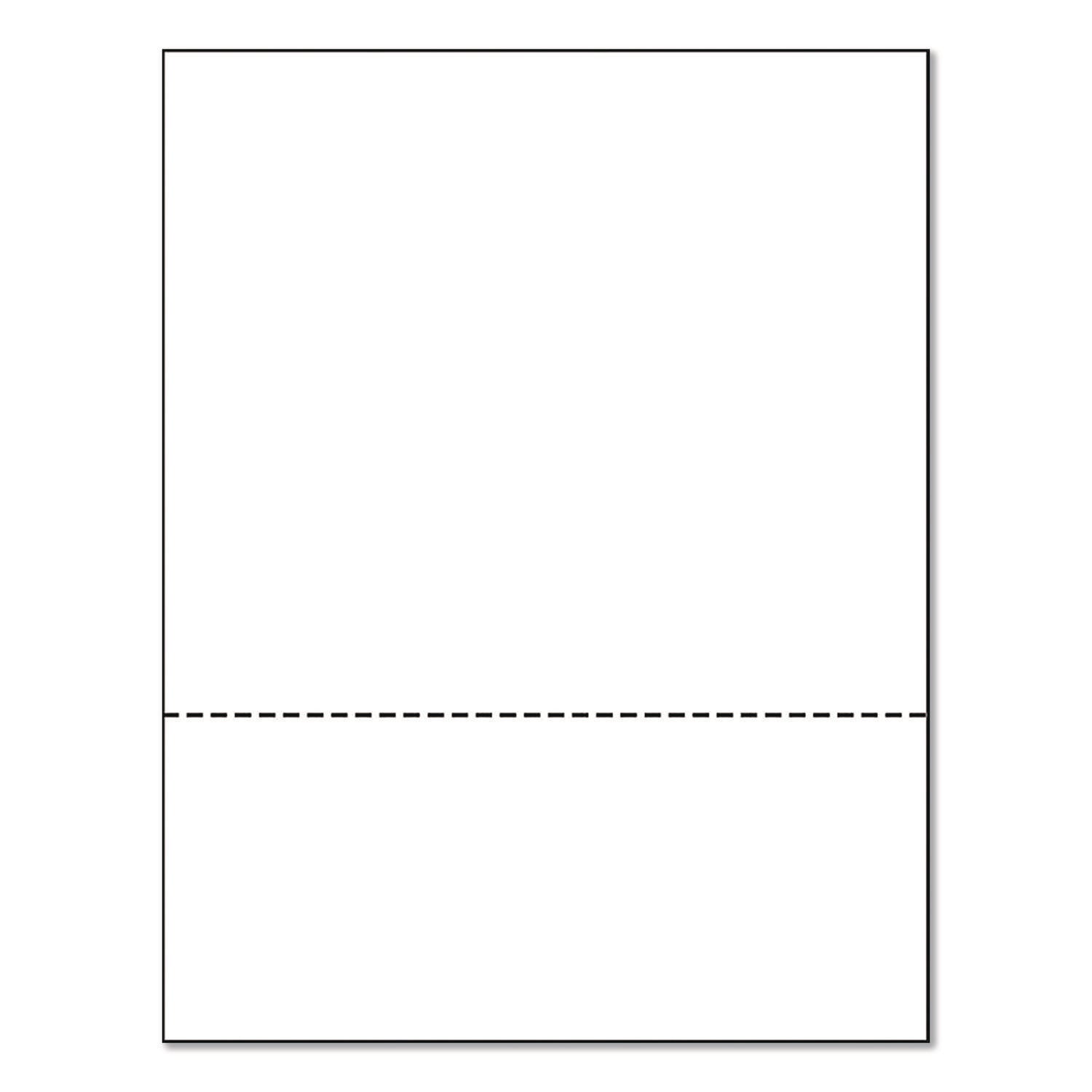 PrintWorks® Professional Perforated Paper, 92 Bright, Perforated 3.5" from Bottom, 8.5 x 11, White, 500 Sheets/Ream, 5 Reams/Carton